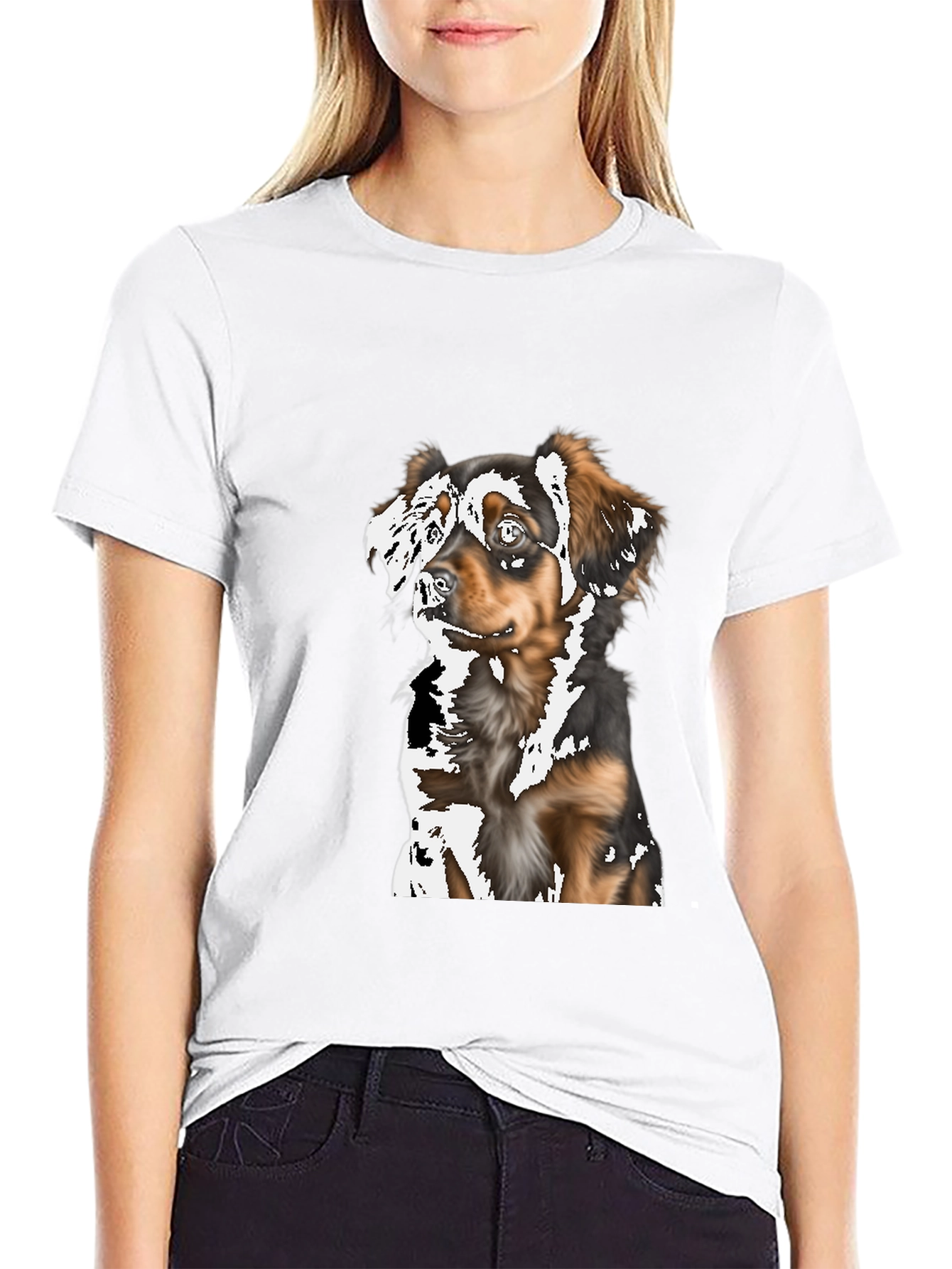 Dog Graphic Tee - Stylish Unisex Black T-Shirt