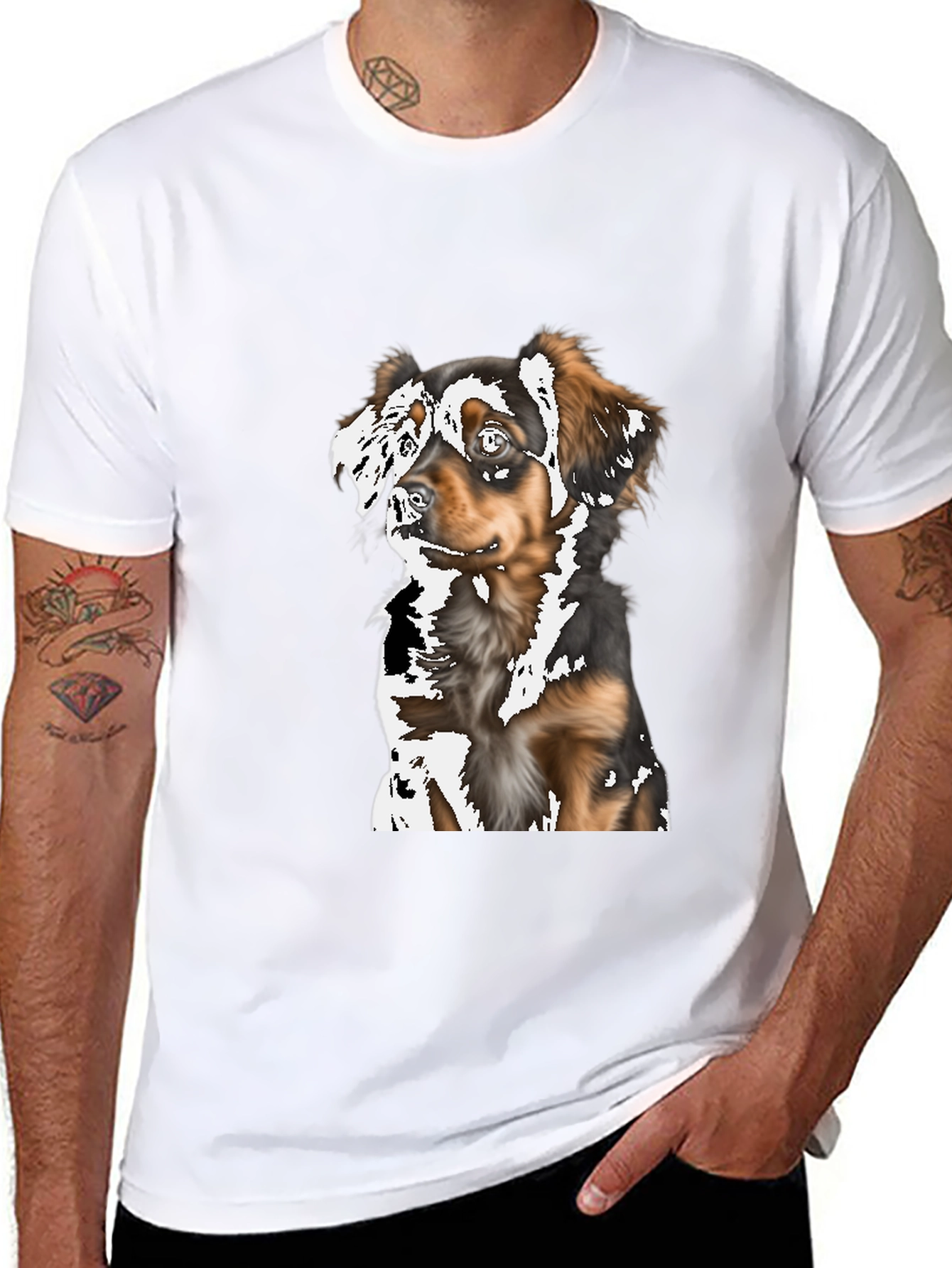 Dog Graphic Tee - Stylish Unisex Black T-Shirt