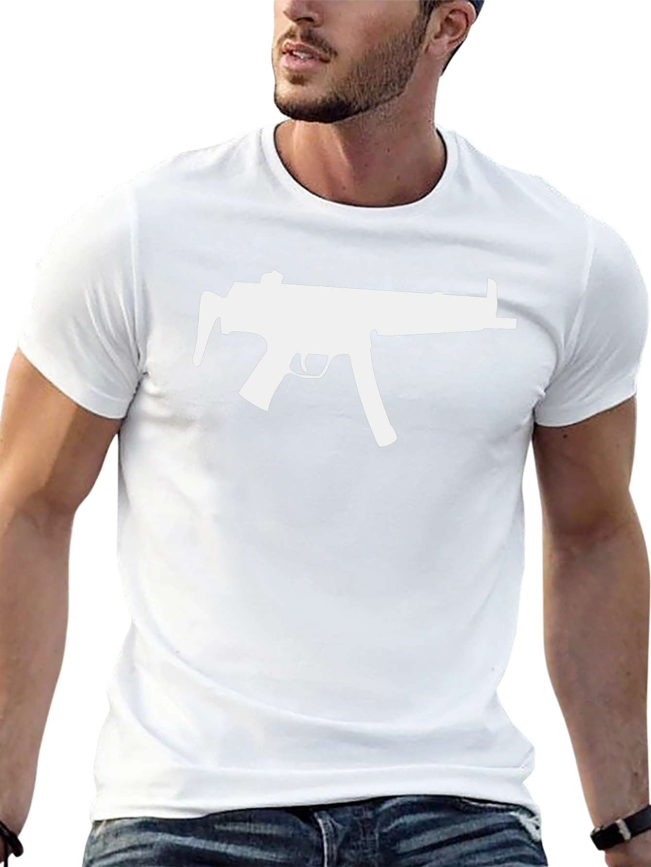 Gun Silhouette Black T-Shirt
