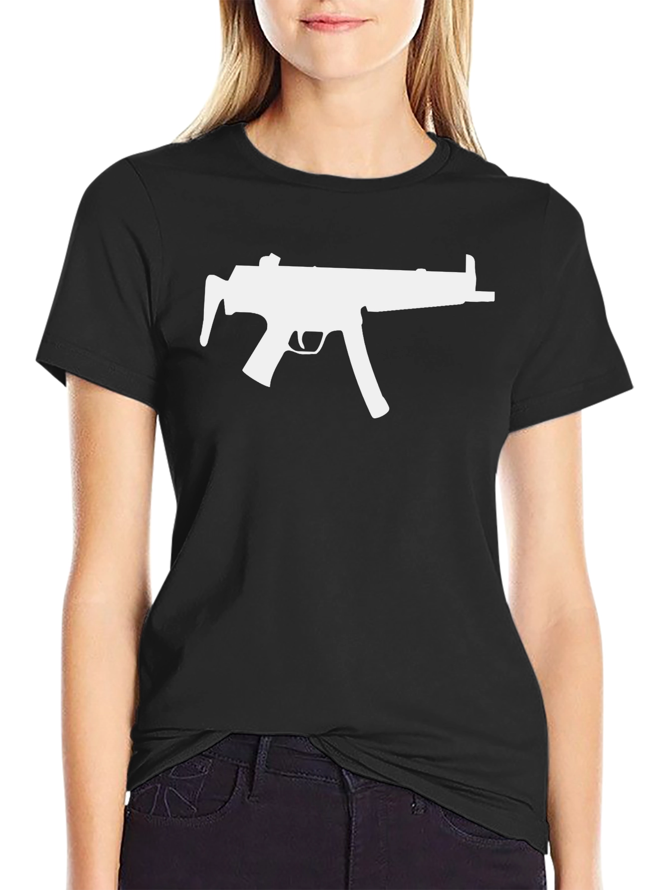 Gun Silhouette Black T-Shirt