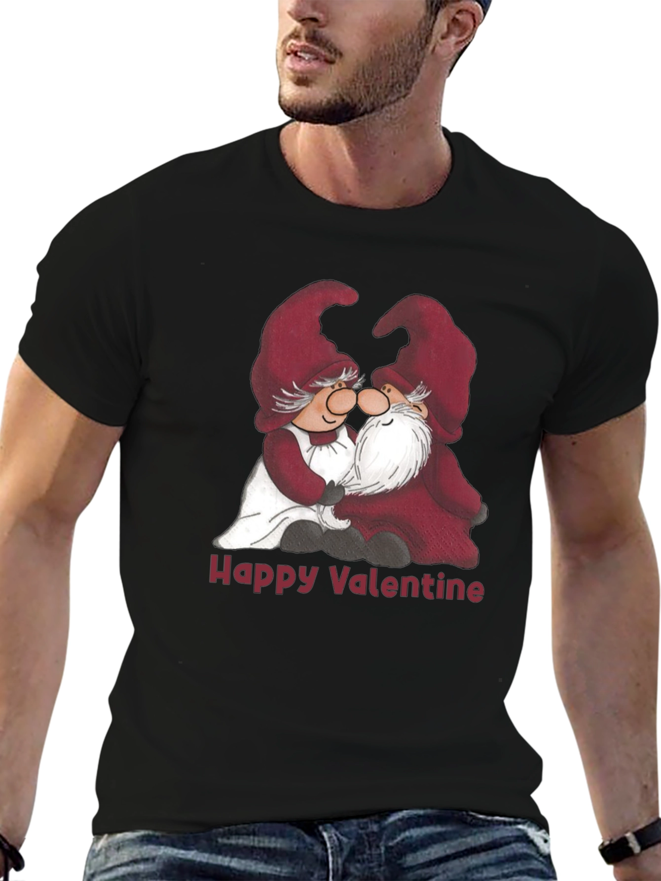 Valentines Day Gnome T-Shirt - Cute Couple Design