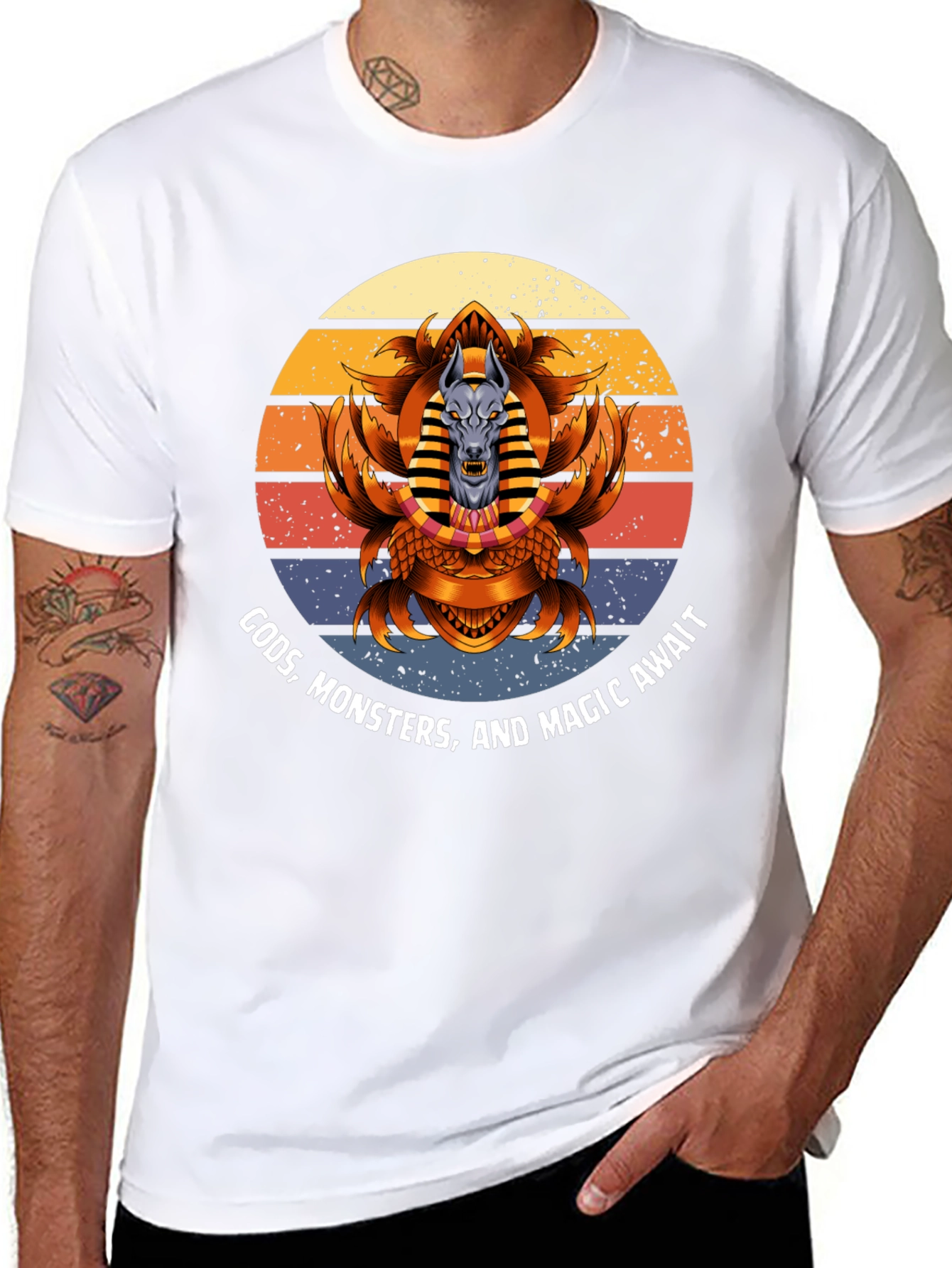 Gods Monsters Magic Tee - Anubis Graphic