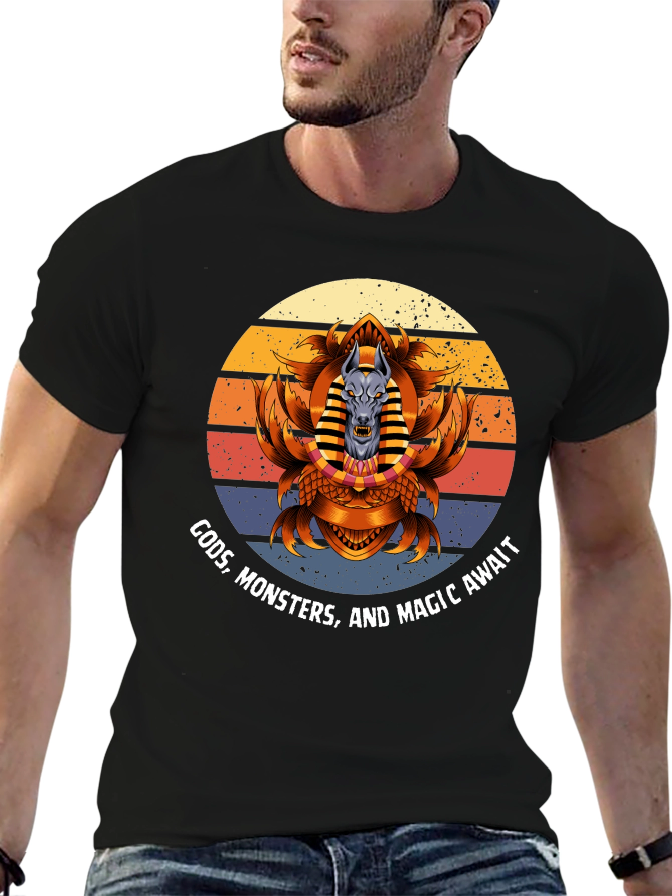 Gods Monsters Magic Tee - Anubis Graphic