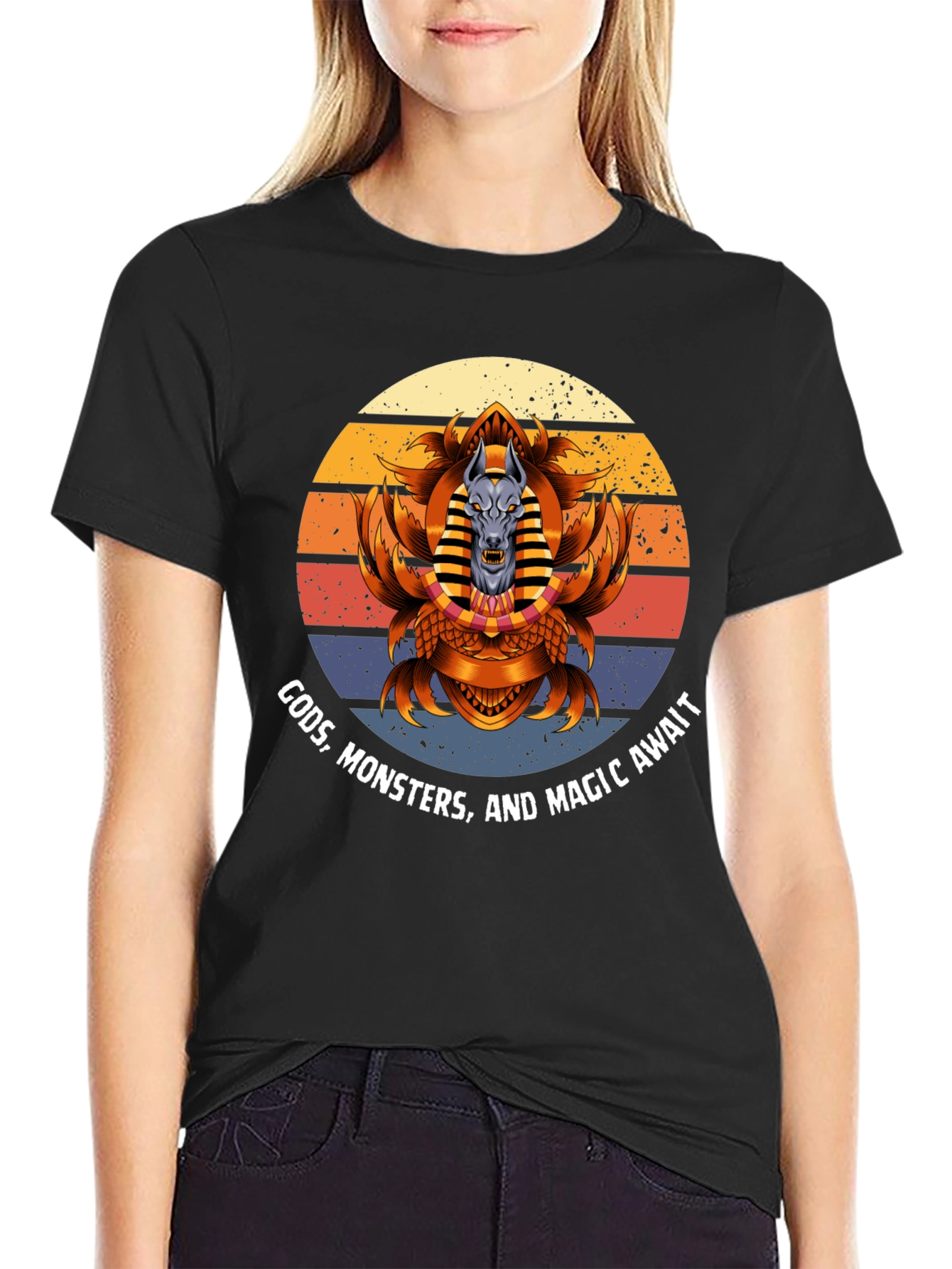 Gods Monsters Magic Tee - Anubis Graphic