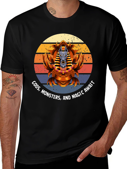 Gods Monsters Magic Tee - Anubis Graphic