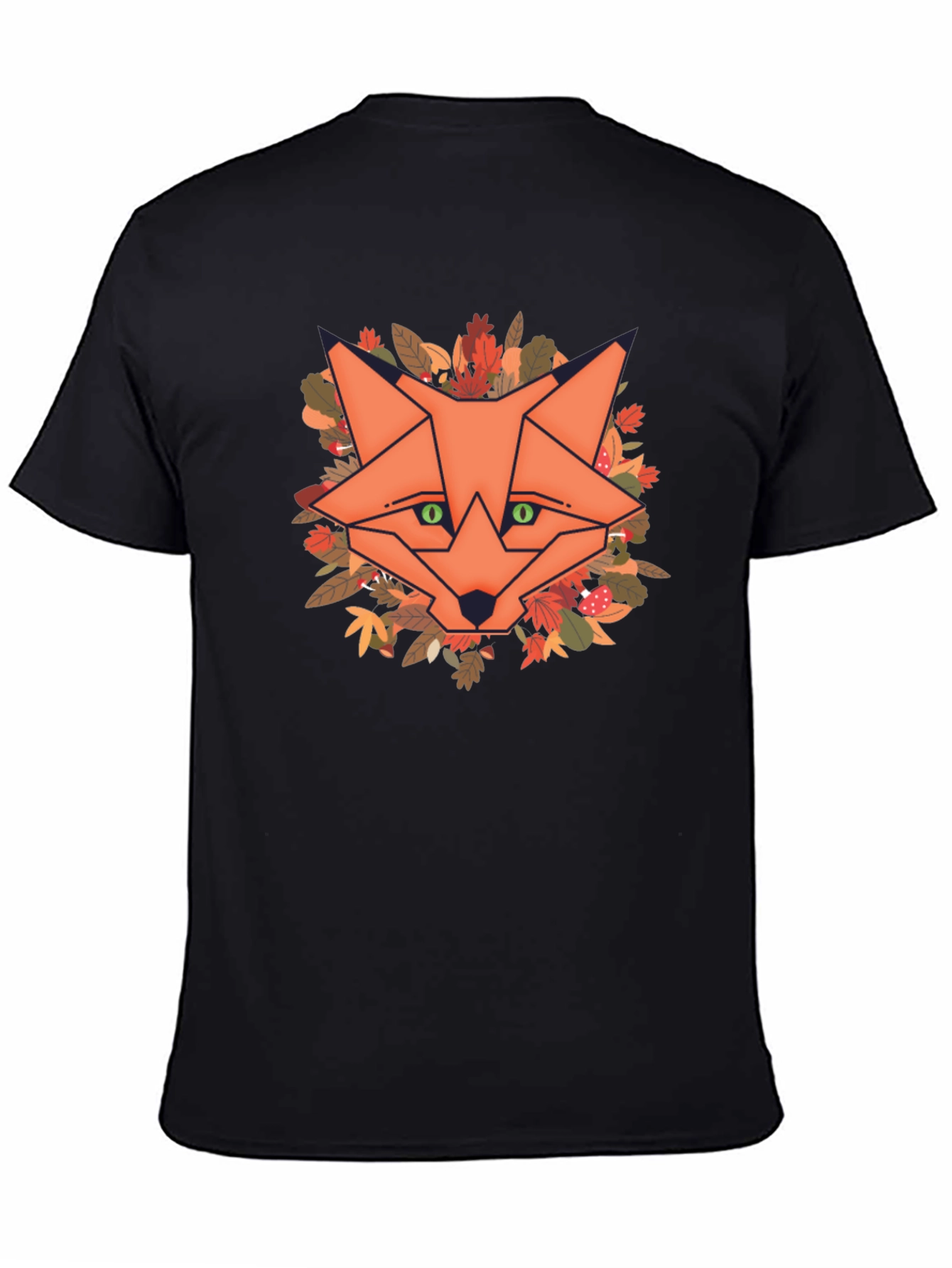 Geometric Fox Graphic Tee - Autumn Style