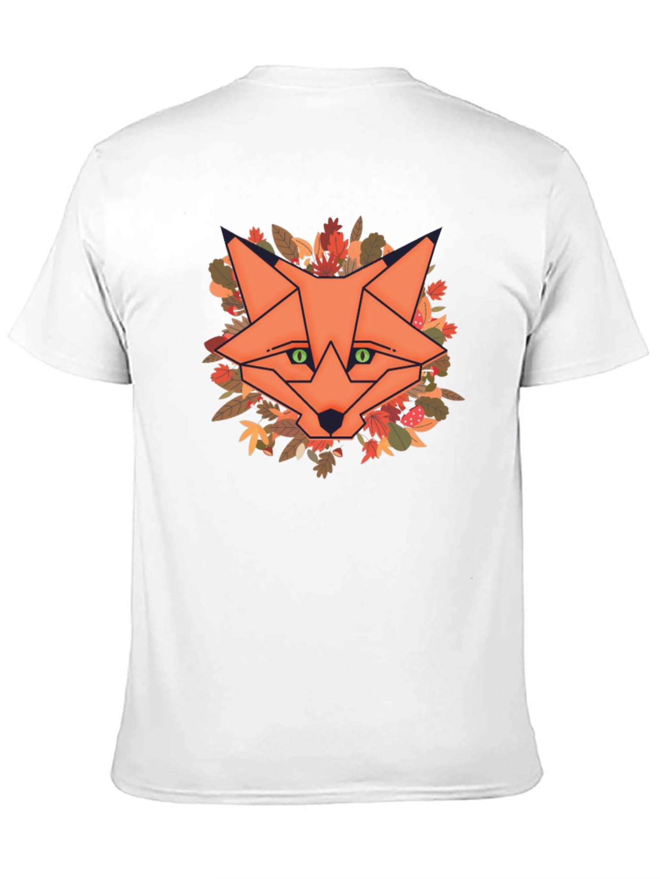 Geometric Fox Graphic Tee - Autumn Style