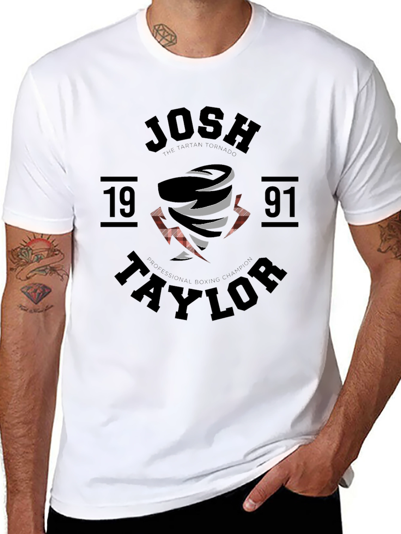 Josh Taylor Tartan Tornado Graphic Tee
