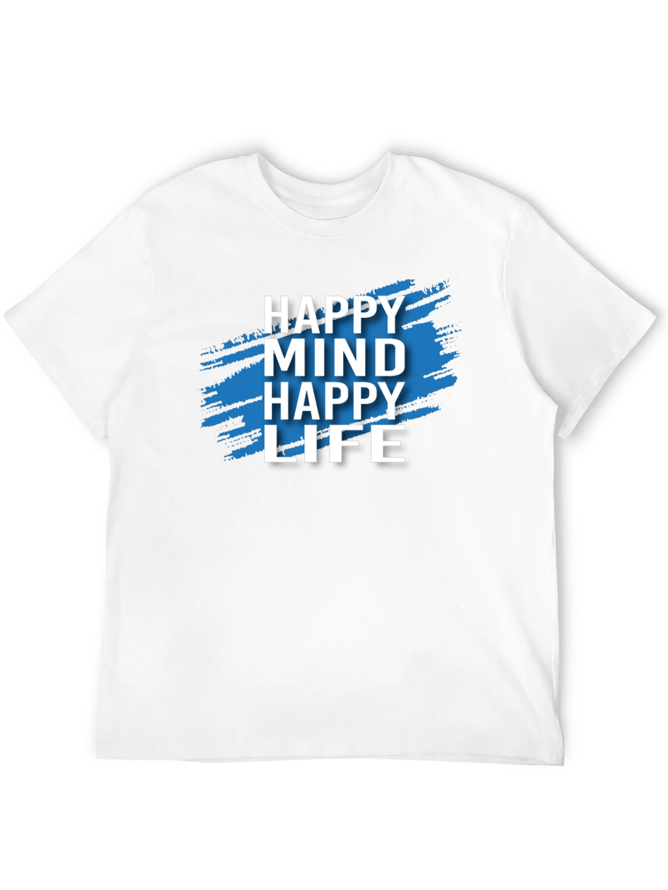 Happy Mind Happy Life Graphic Tee - Black