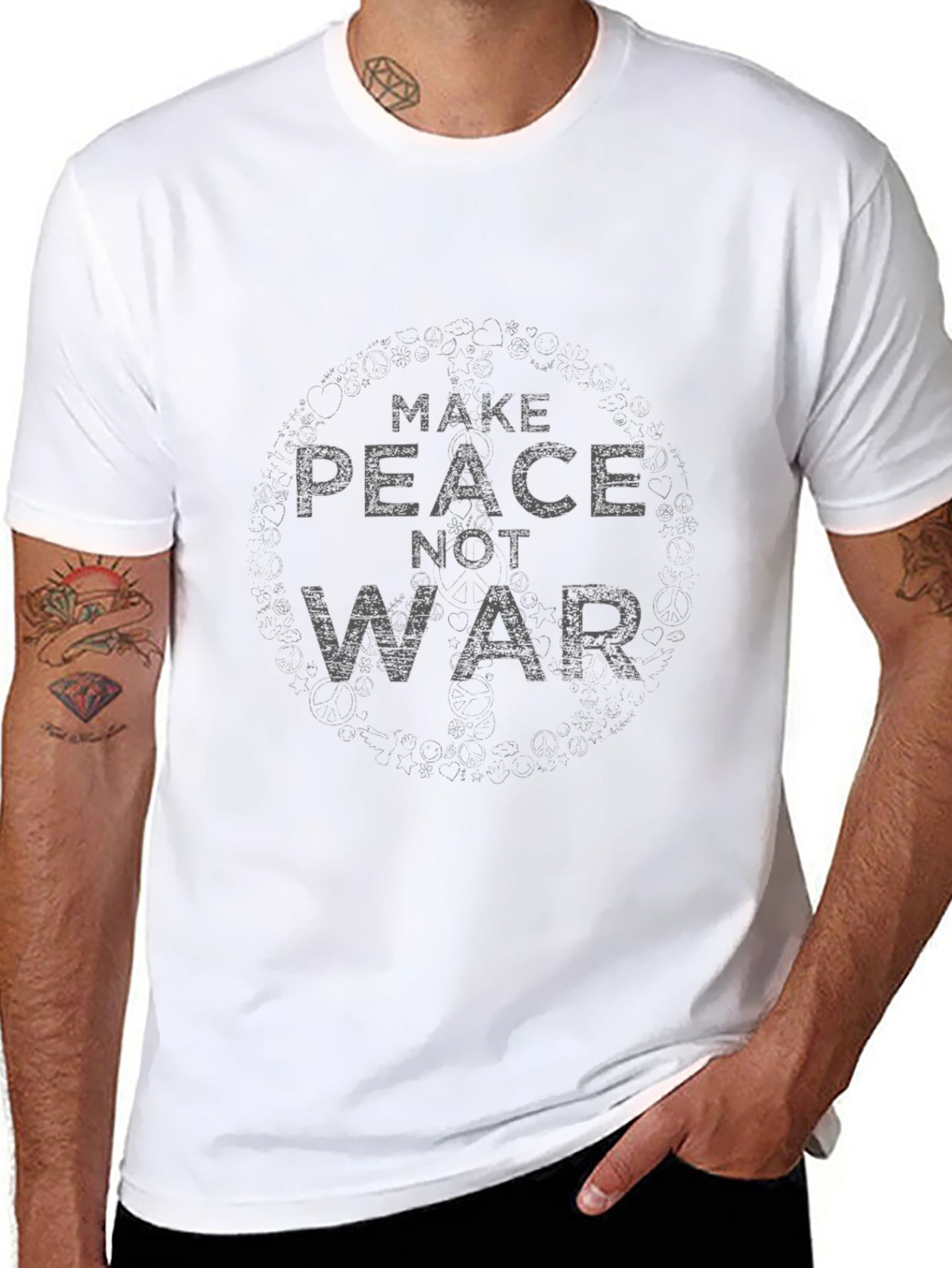Make Peace Not War T-Shirt - Mens Graphic Tee