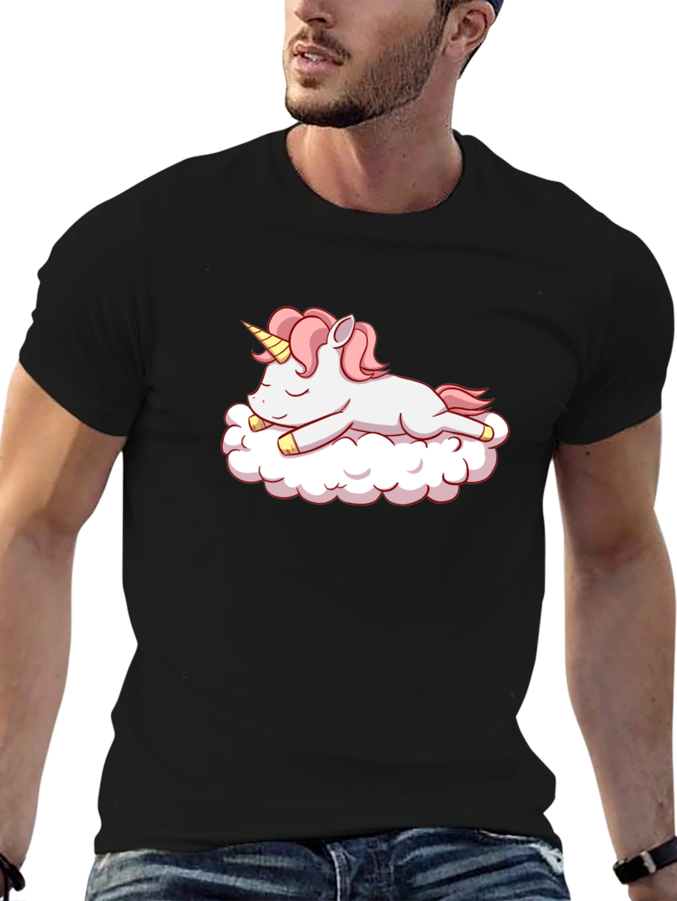 Unicorn Cloud T-Shirt - Black Tee