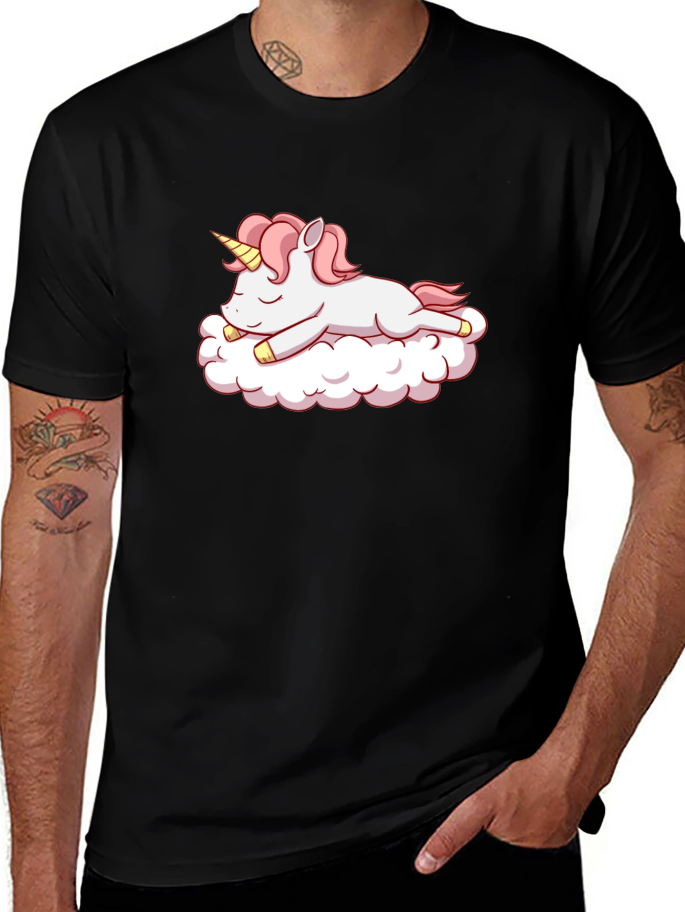 Unicorn Cloud T-Shirt - Black Tee