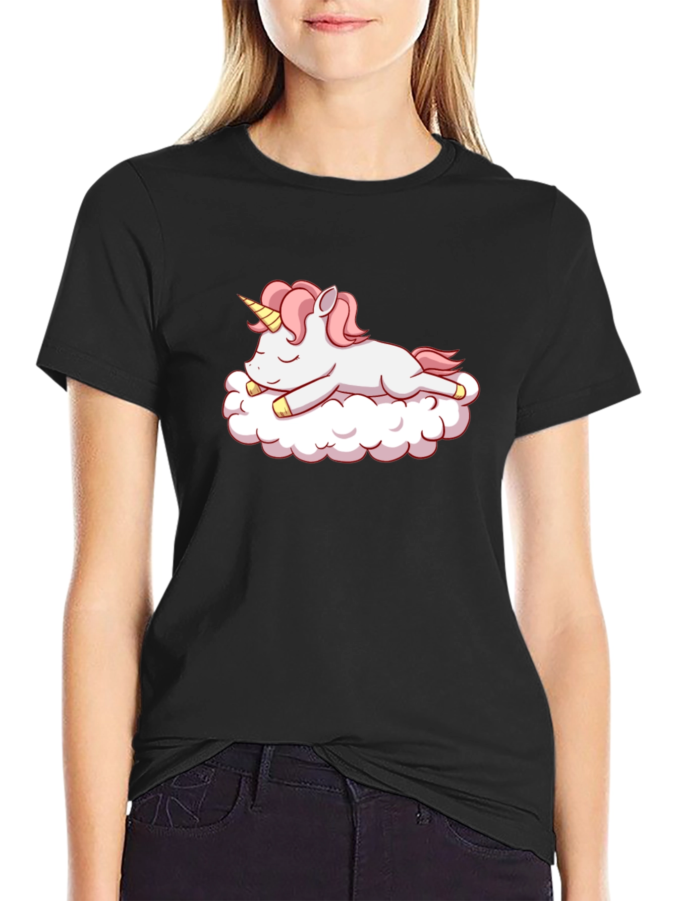 Unicorn Cloud T-Shirt - Black Tee