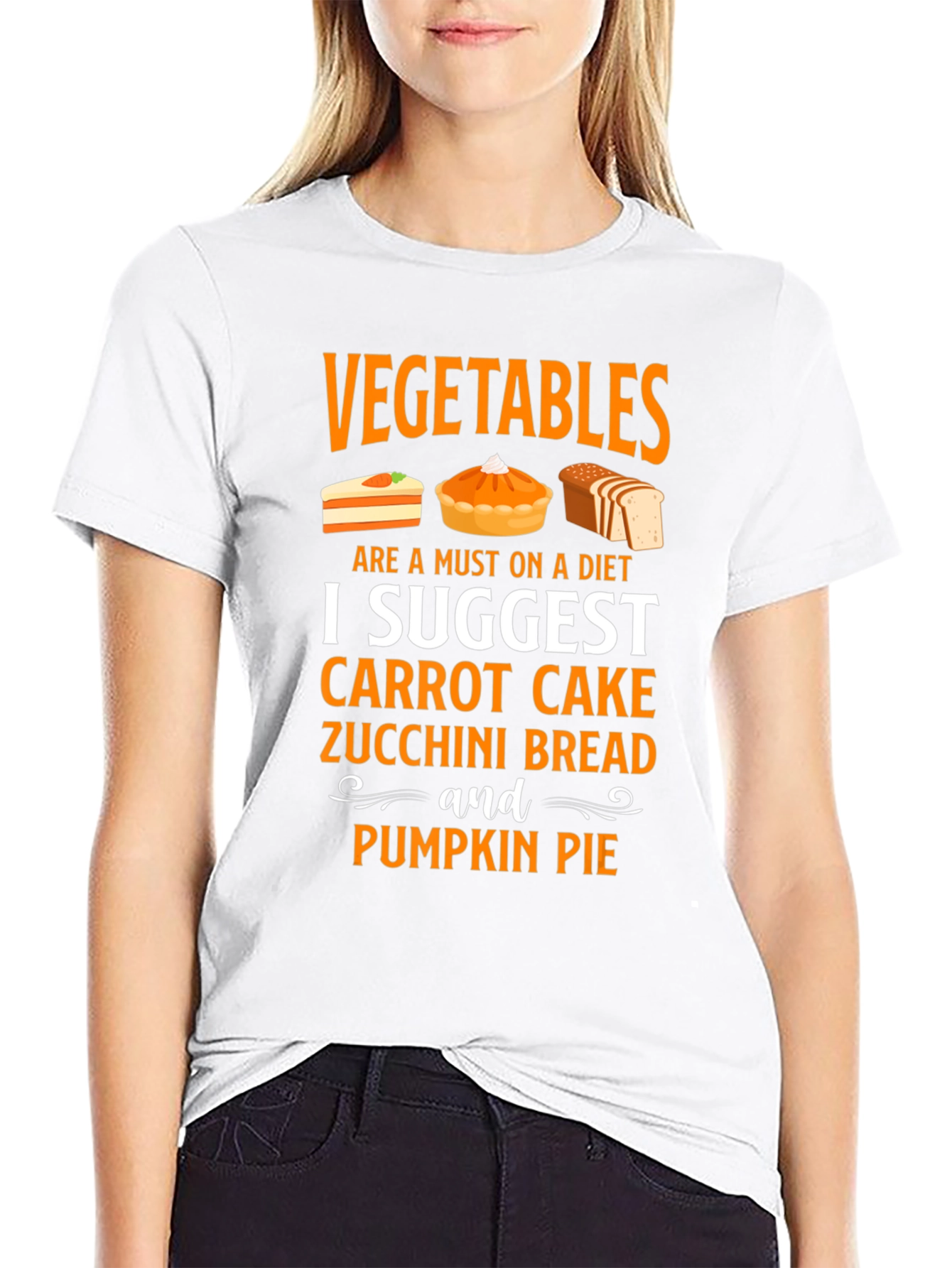 Vegetables Diet T-Shirt Carrot Zucchini Pumpkin Pie