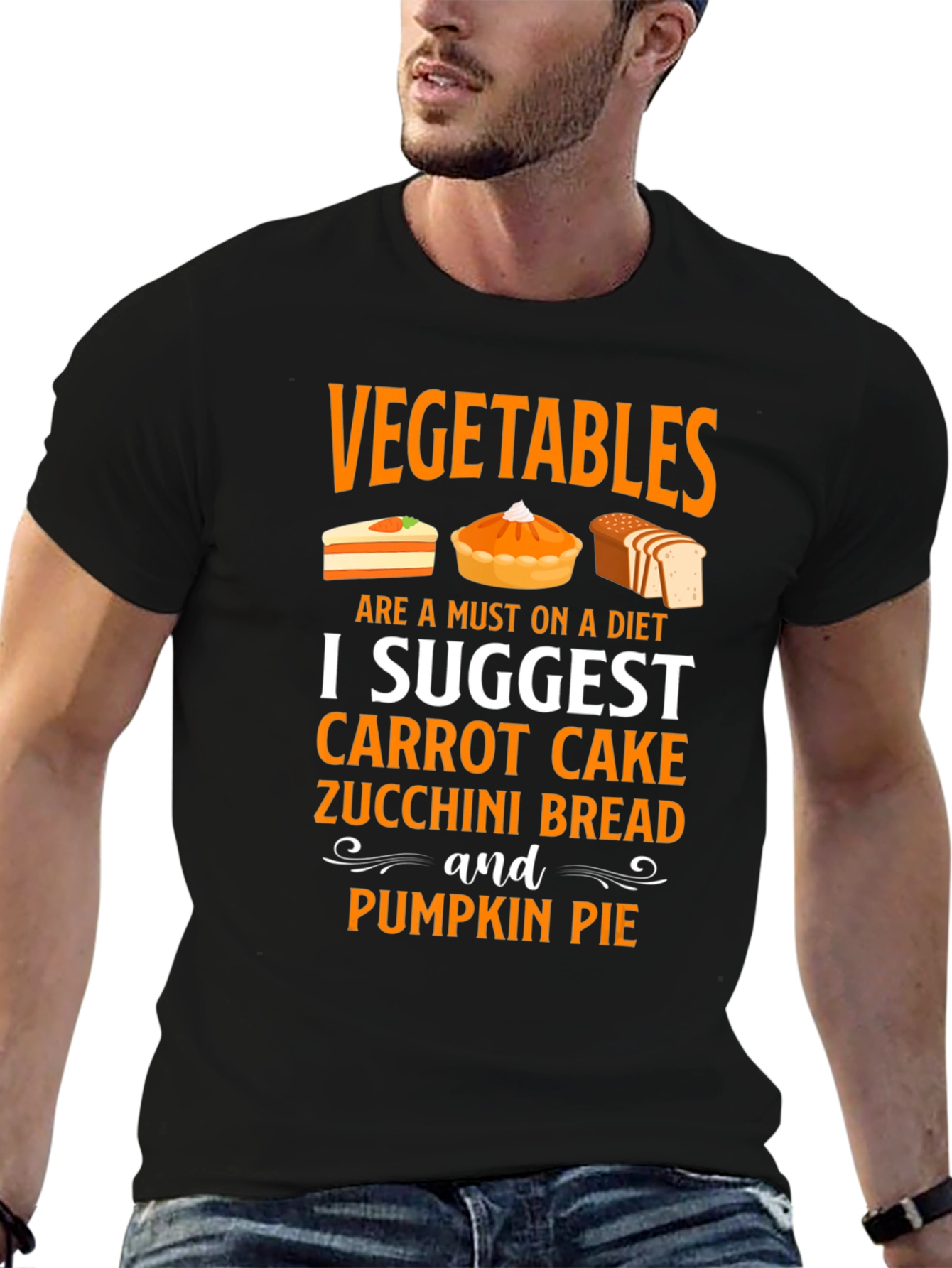 Vegetables Diet T-Shirt Carrot Zucchini Pumpkin Pie