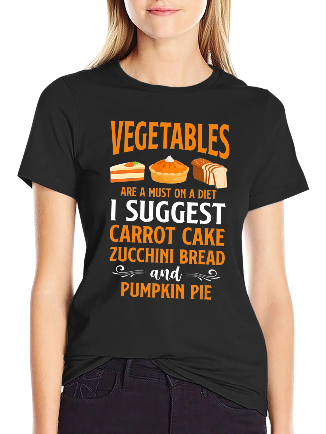 Vegetables Diet T-Shirt Carrot Zucchini Pumpkin Pie
