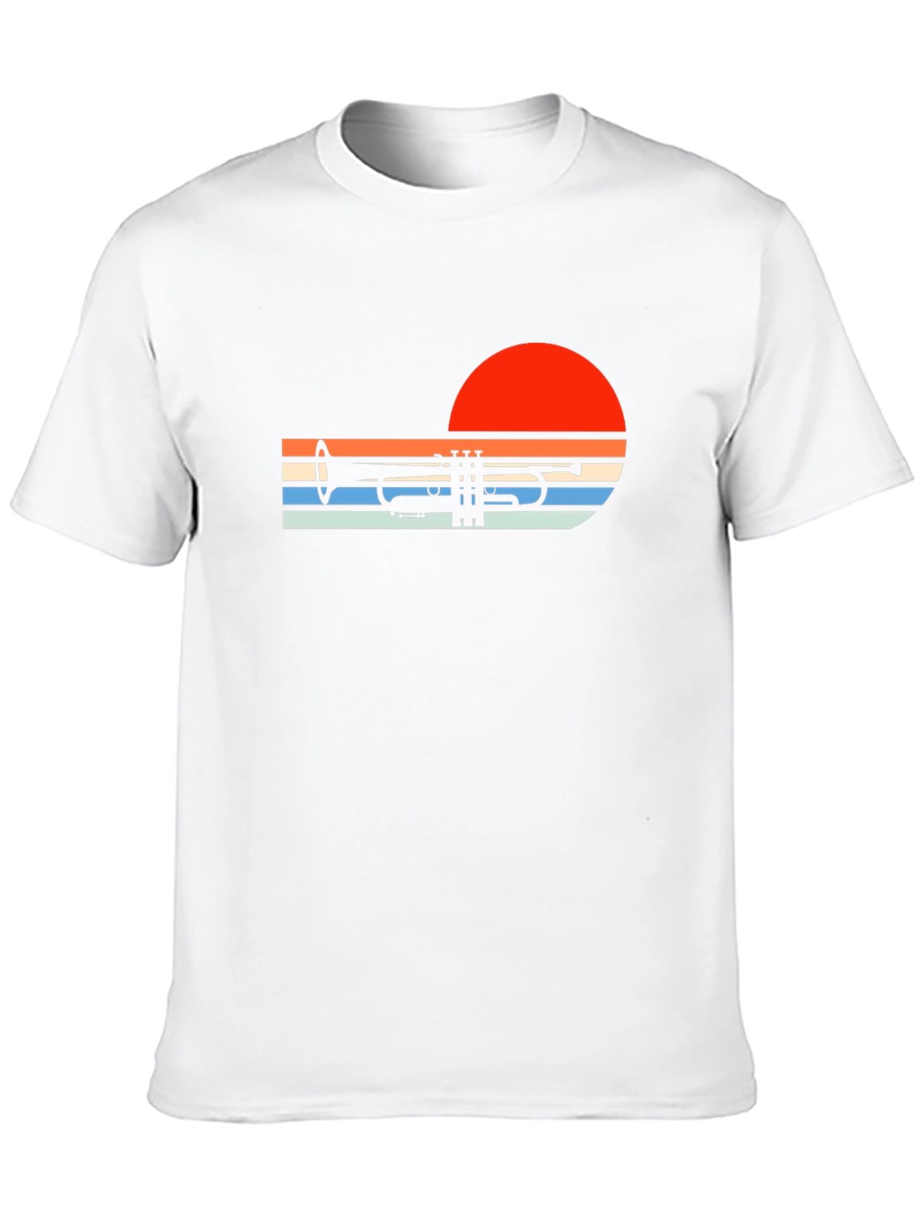 Retro Trumpet Sunset Graphic Tee