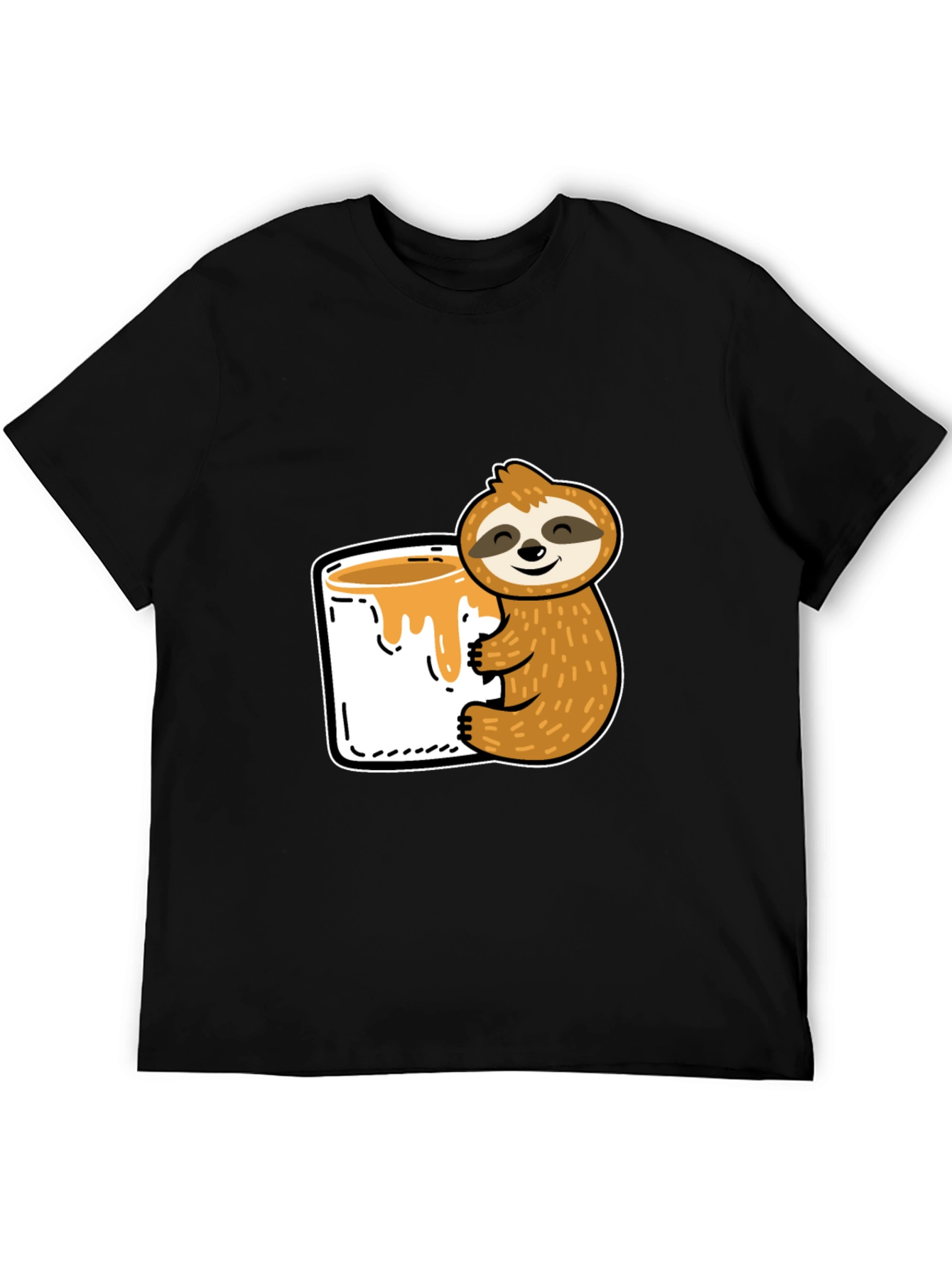 Sloth & Honey T-Shirt - Cute Cartoon Graphic Tee