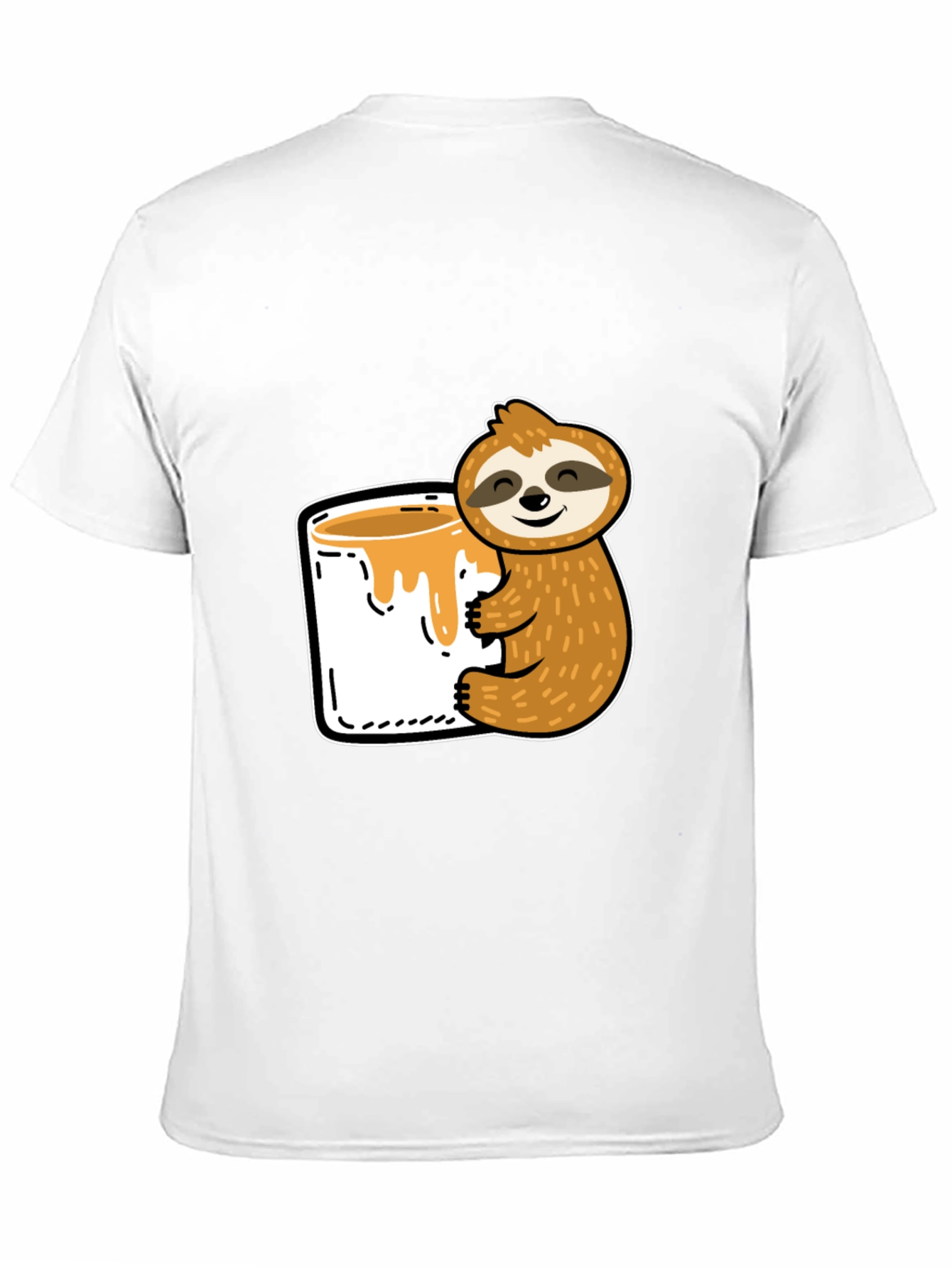 Sloth & Honey T-Shirt - Cute Cartoon Graphic Tee