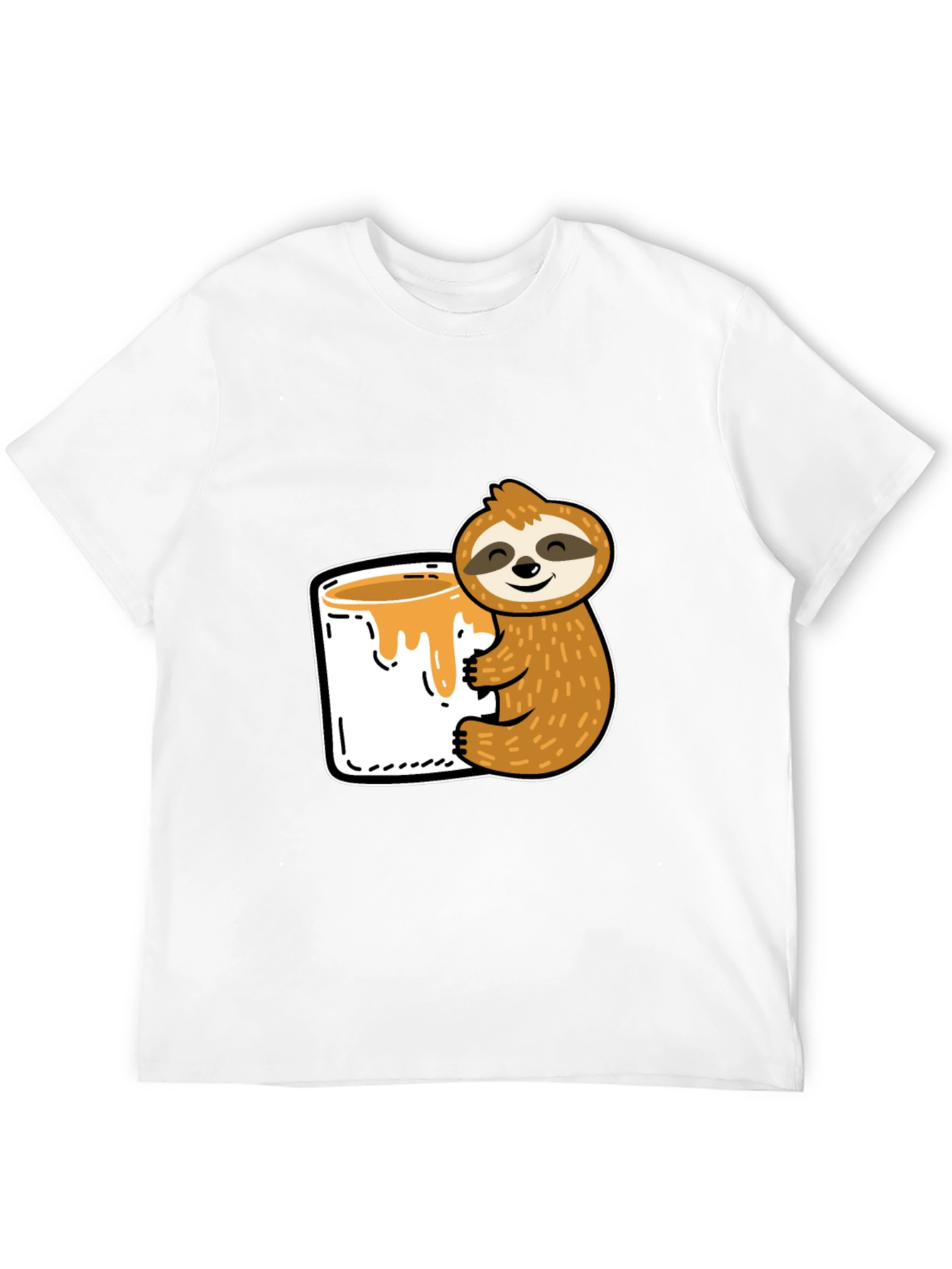 Sloth & Honey T-Shirt - Cute Cartoon Graphic Tee
