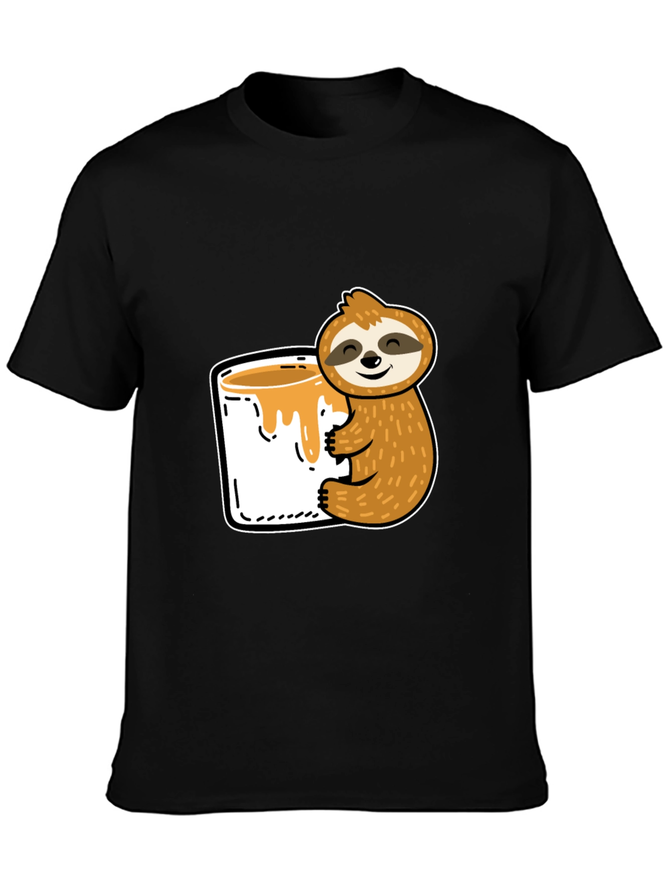 Sloth & Honey T-Shirt - Cute Cartoon Graphic Tee