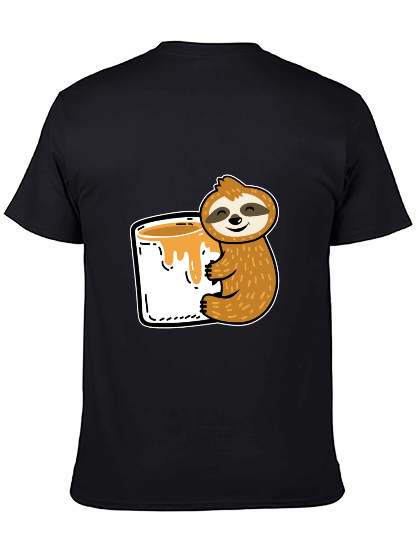 Sloth & Honey T-Shirt - Cute Cartoon Graphic Tee