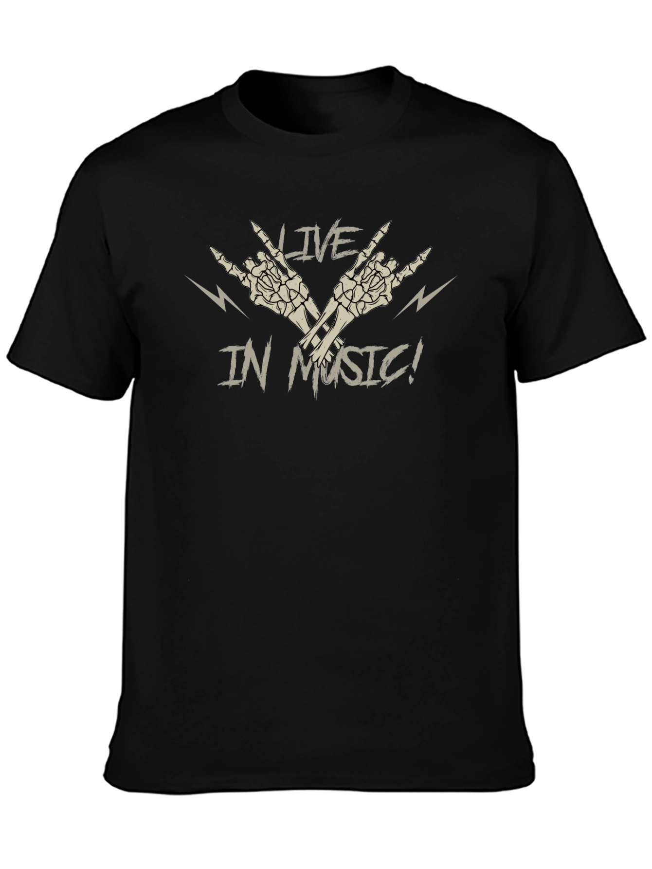 Rock On! Live In Music Graphic Tee - Black