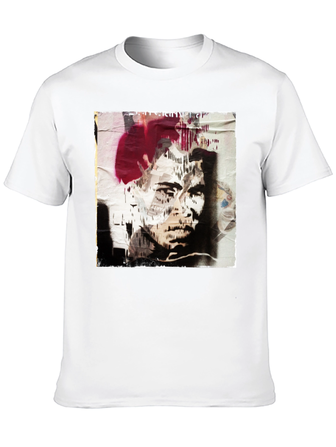 Abstract Graphic Print Black Cotton T-Shirt