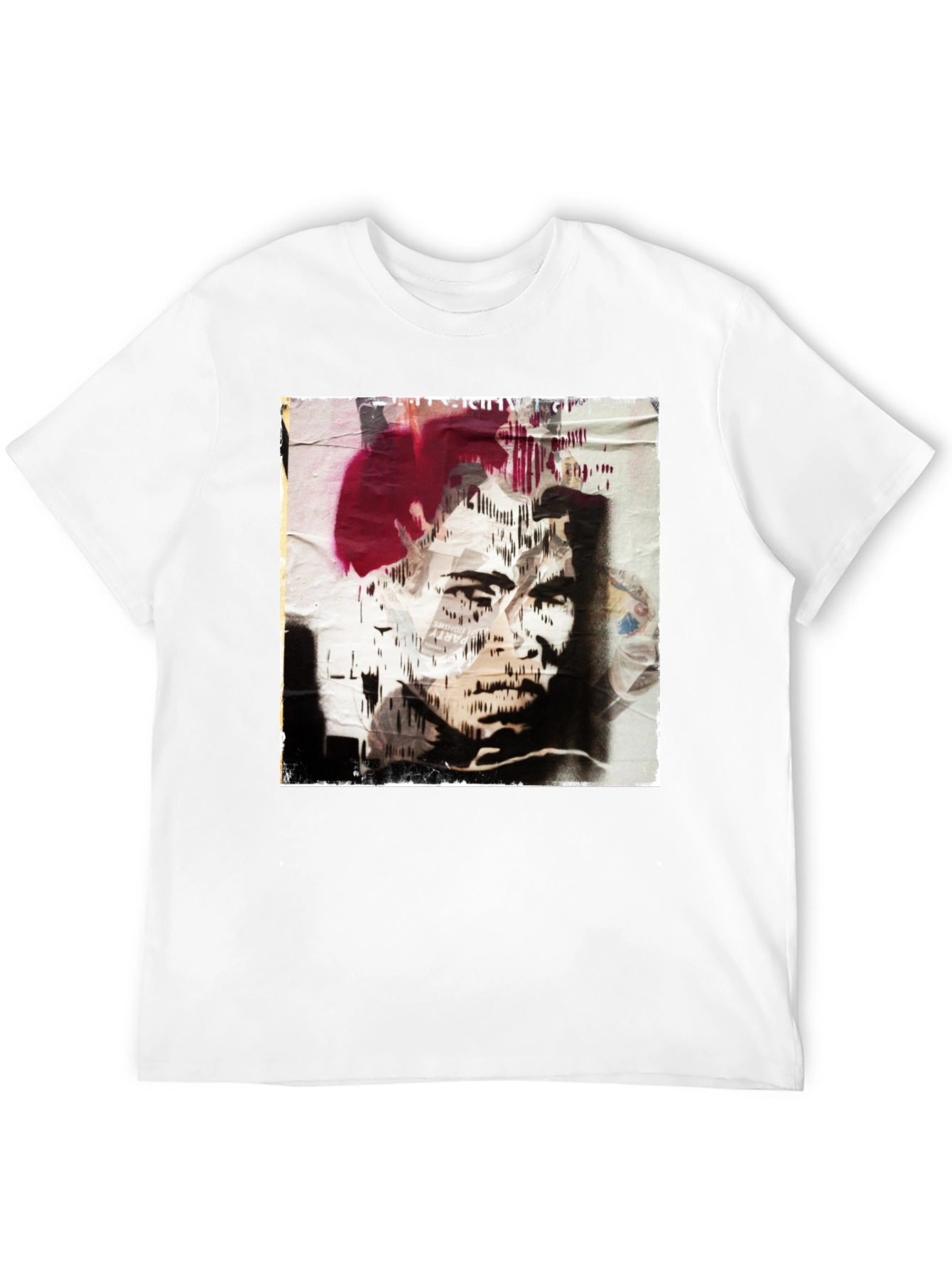 Abstract Graphic Print Black Cotton T-Shirt