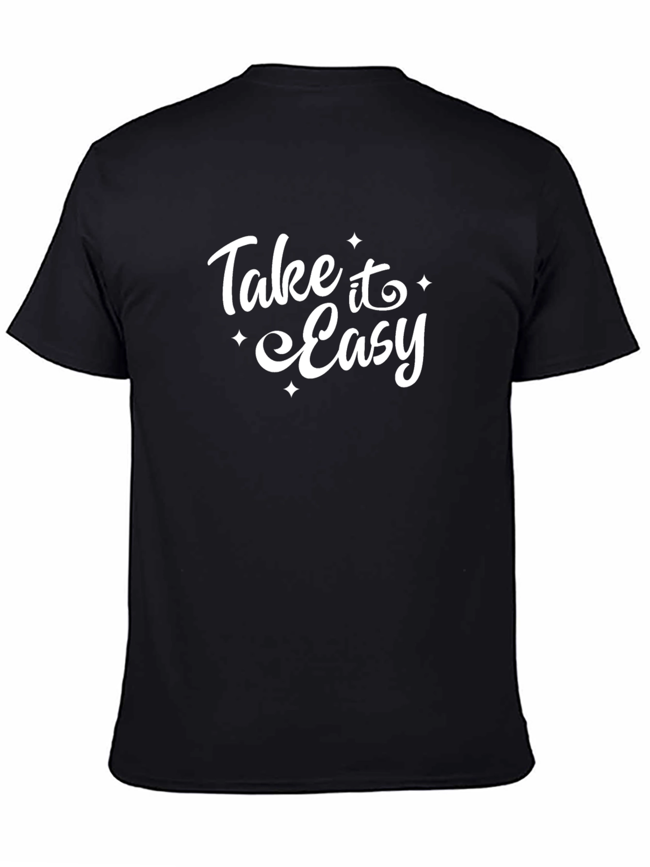 Take it Easy Graphic Black T-Shirt