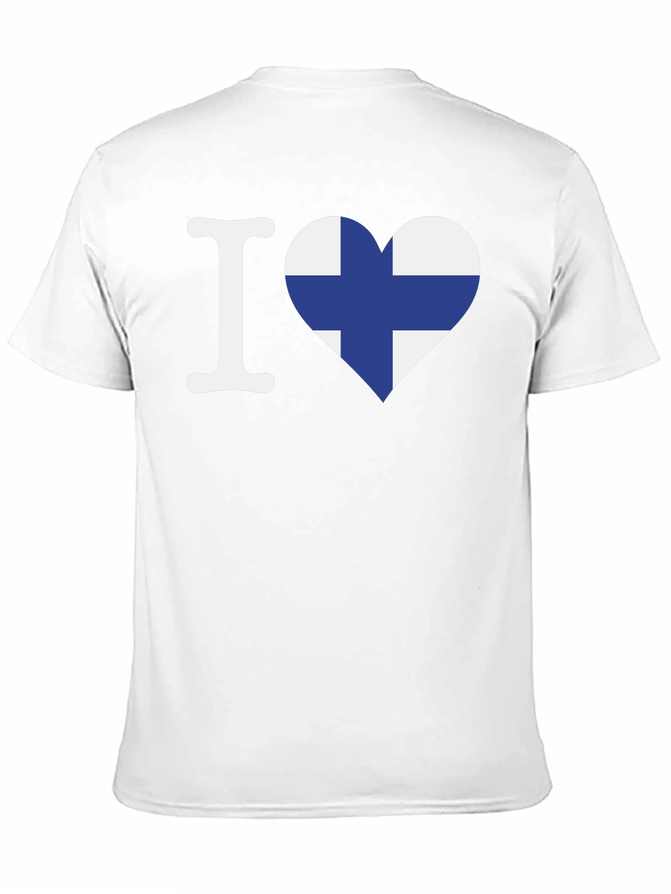 Finland Flag Heart Graphic Tee - Black Cotton Shirt