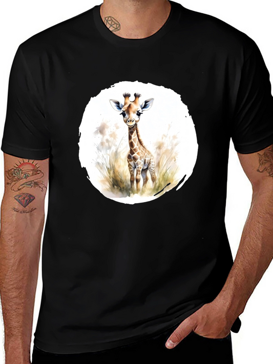 Giraffe Graphic Tee - Unisex Black T-Shirt