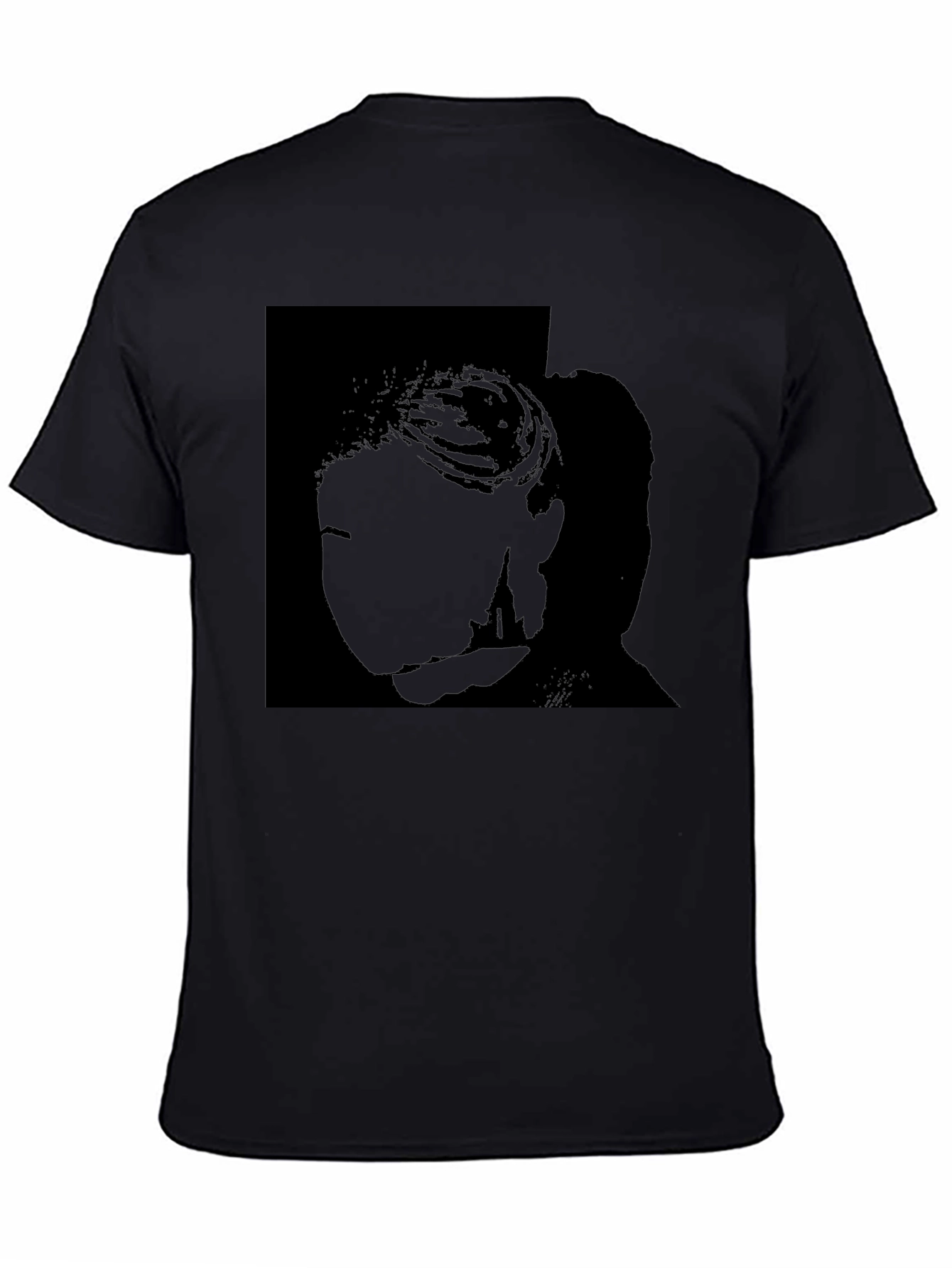 Black Silhouette Graphic Tee - Modern Style