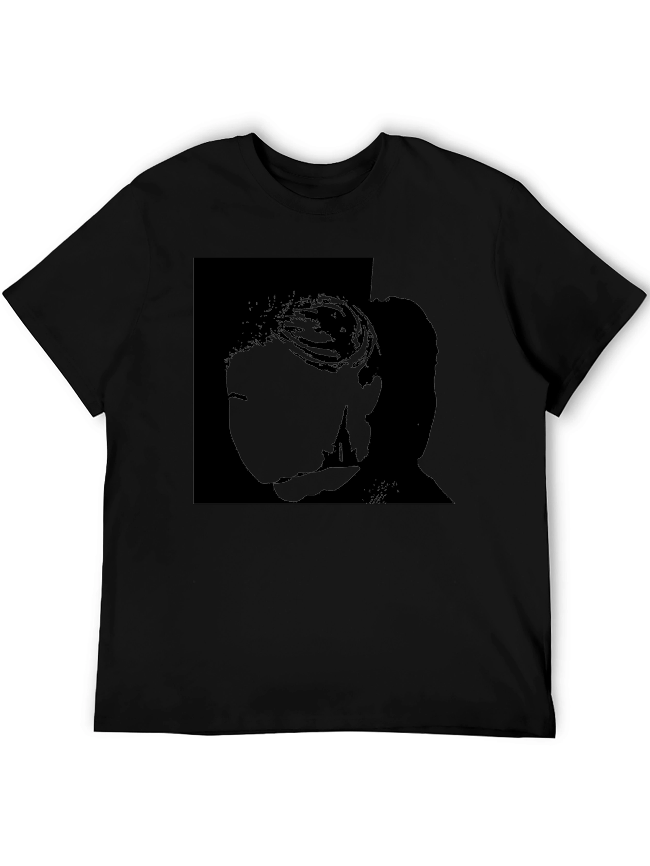 Black Silhouette Graphic Tee - Modern Style