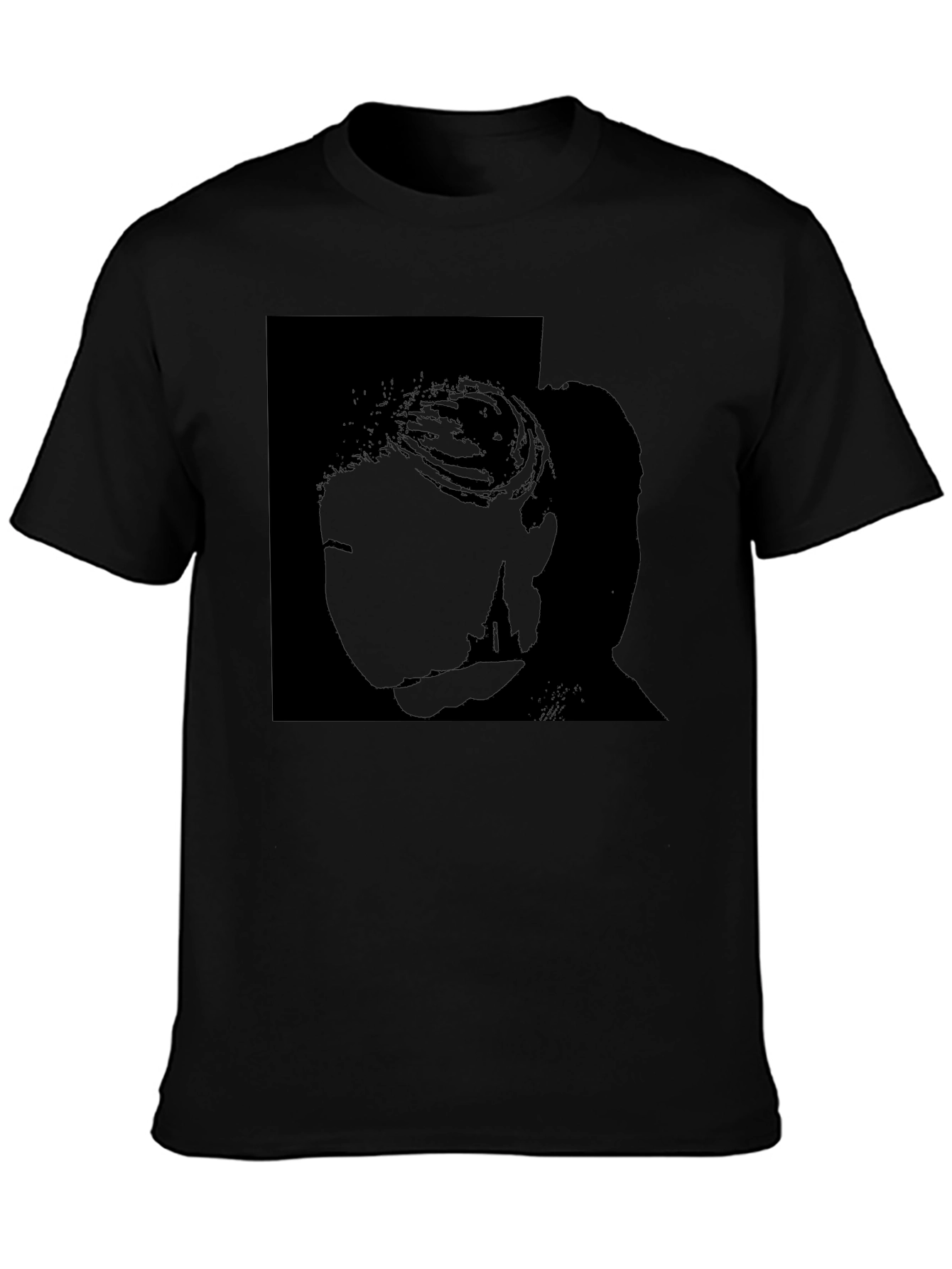 Black Silhouette Graphic Tee - Modern Style