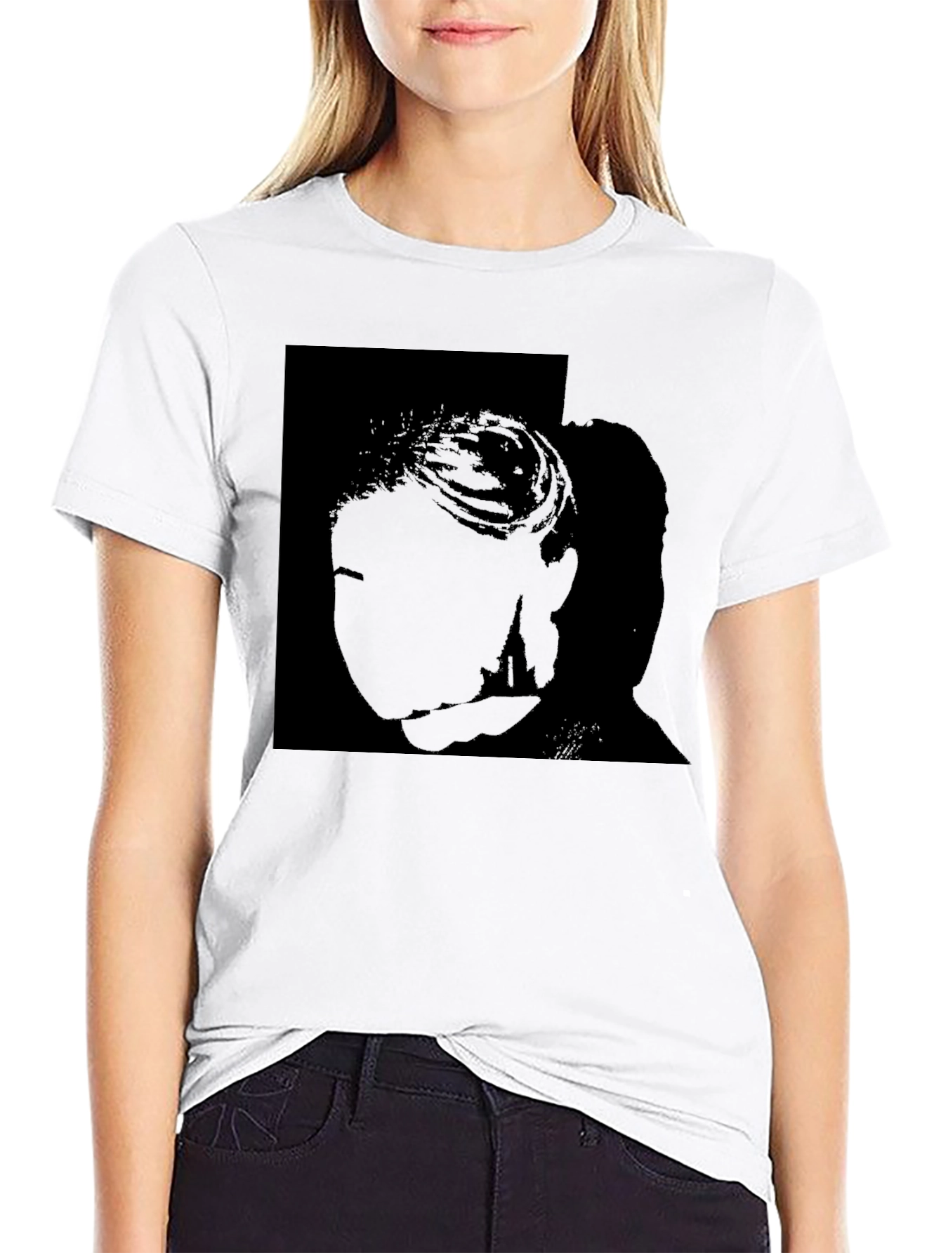 Black Silhouette Graphic Tee - Modern Style