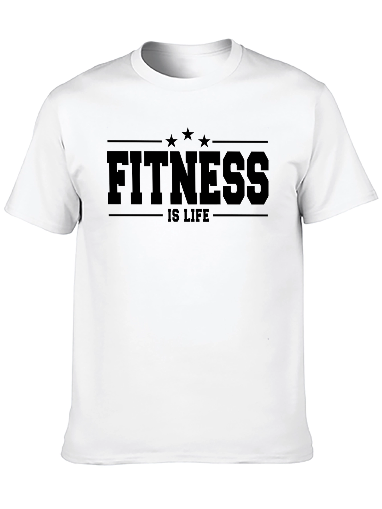 Fitness is Life - Black T-Shirt