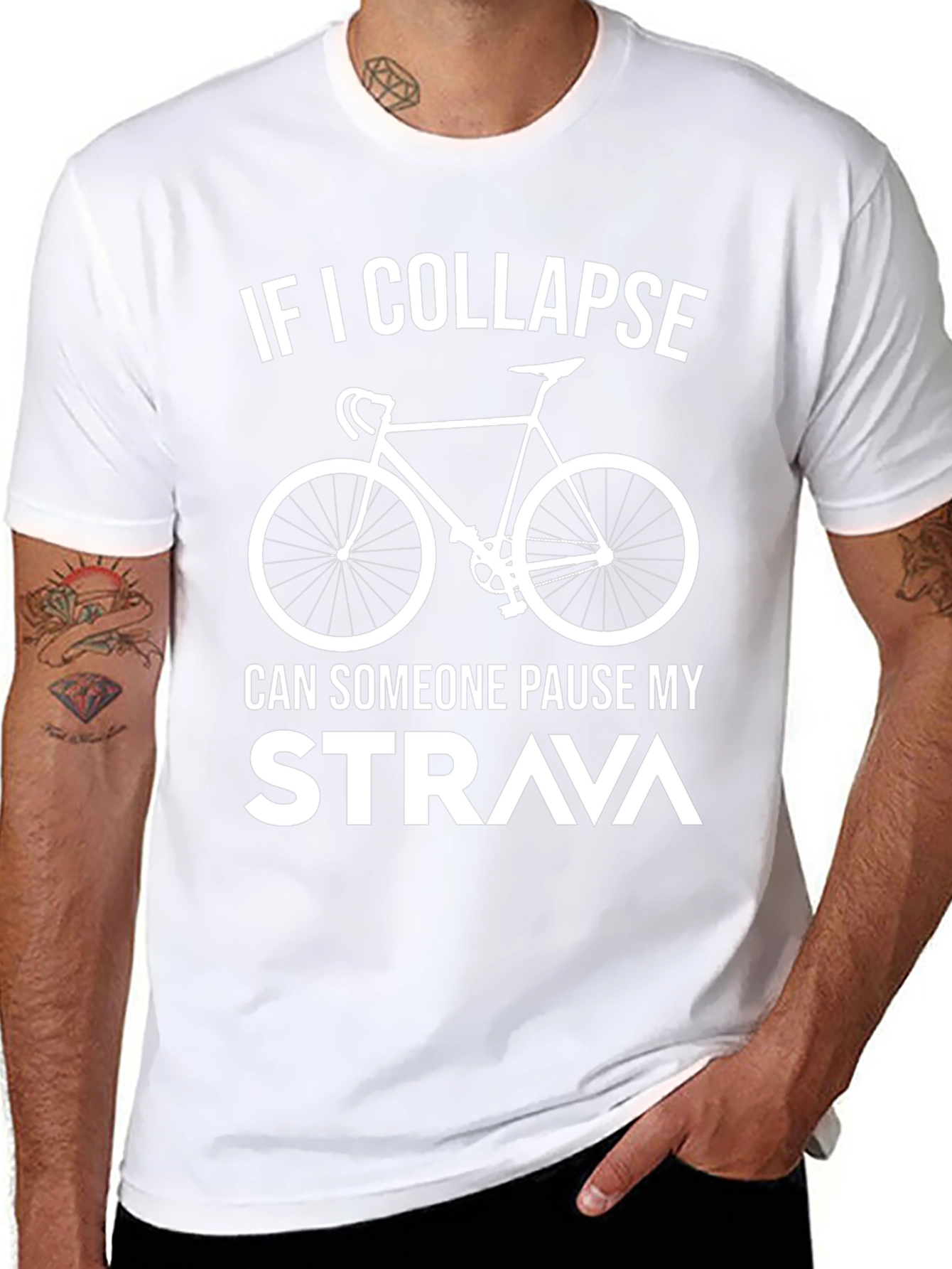 Funny Cycling T-Shirt - Strava Pause