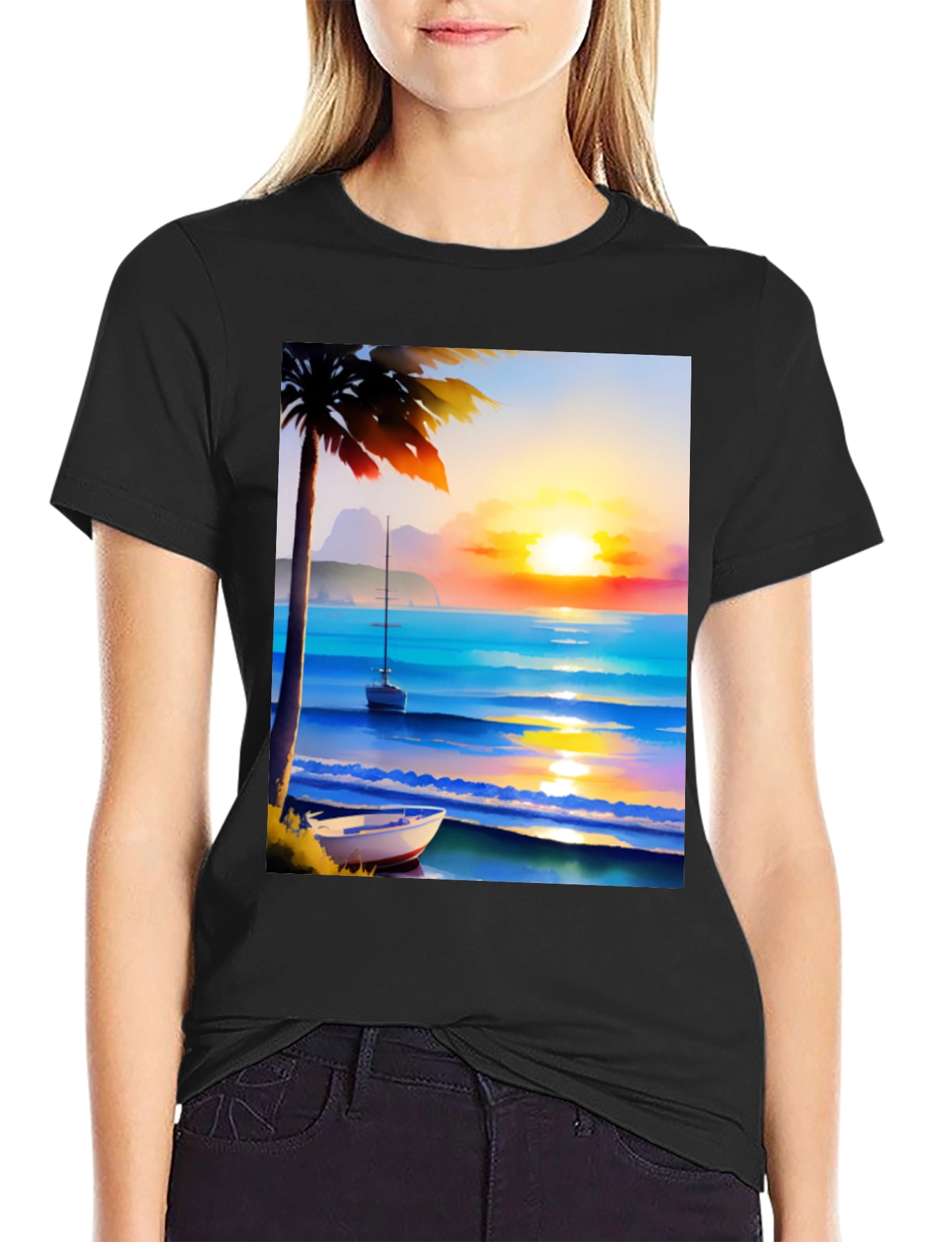 Tropical Sunset Beach T-Shirt