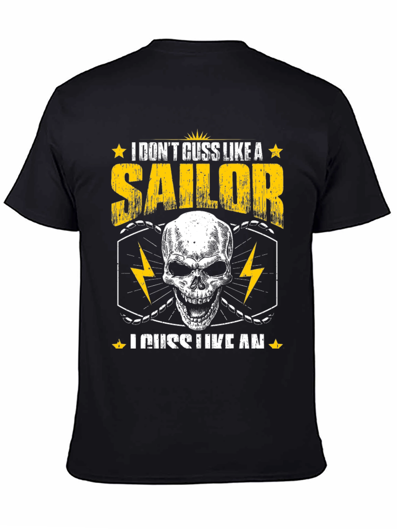 I Dont Cuss Like A Sailor Skull T-Shirt