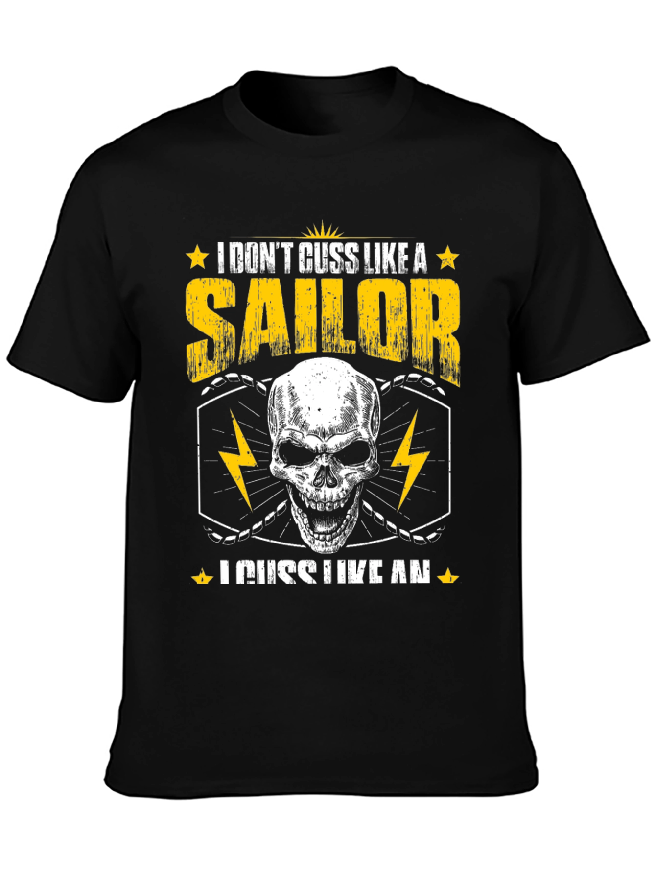 I Dont Cuss Like A Sailor Skull T-Shirt