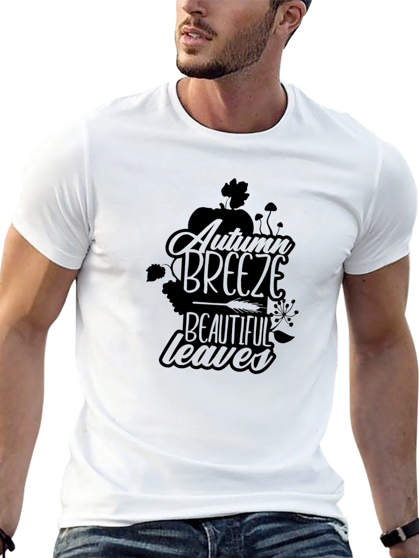 Autumn Breeze Black T-Shirt