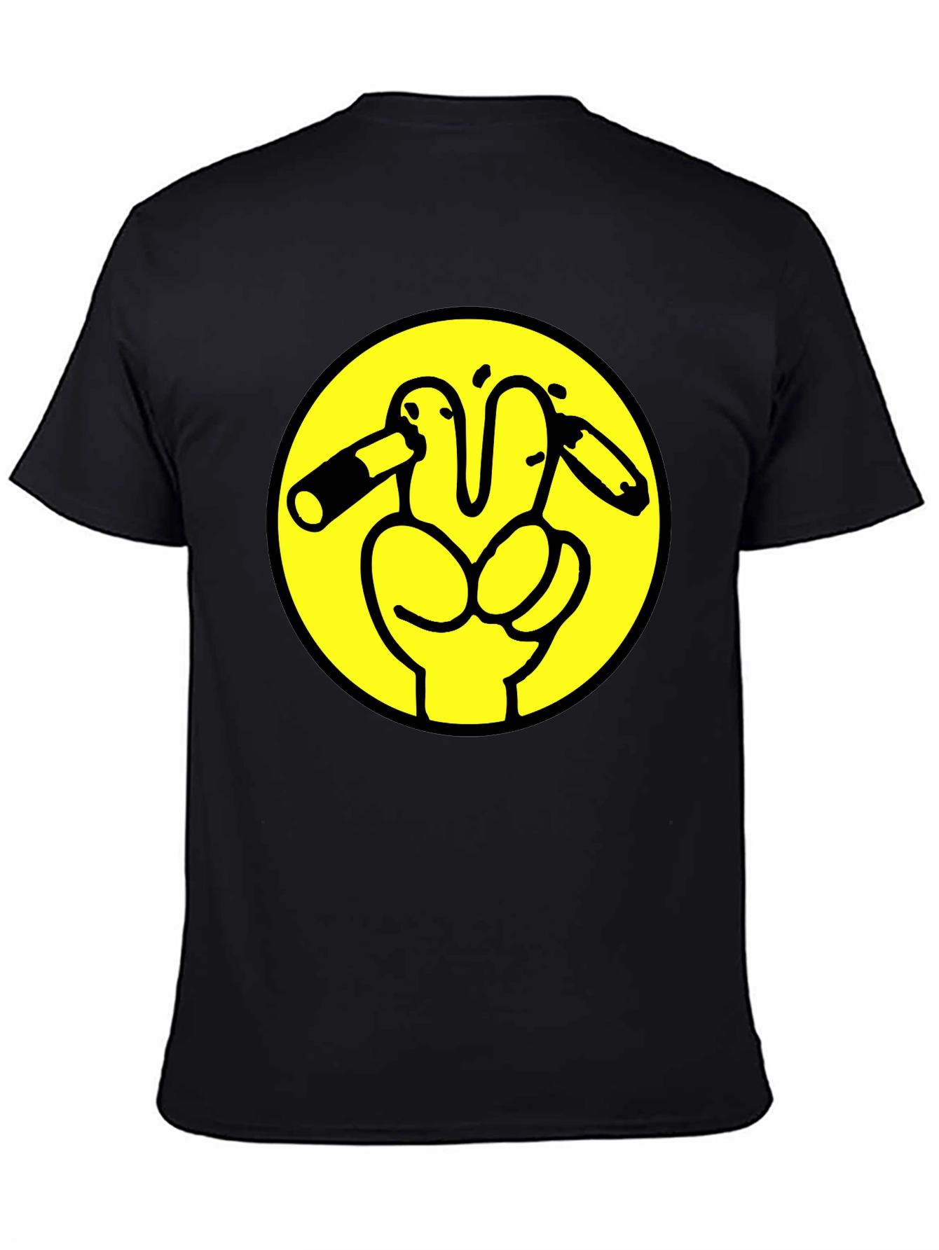 Peace Off T-Shirt Funny Humor Black Cotton Tee