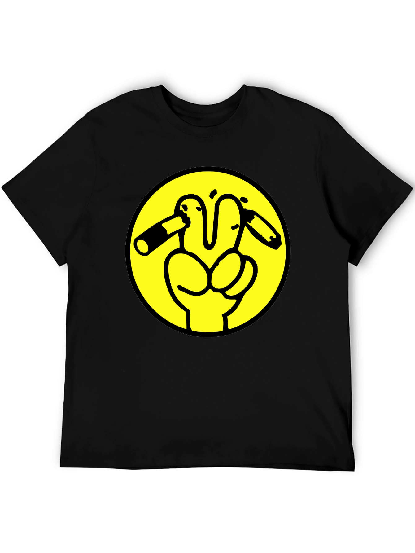 Peace Off T-Shirt Funny Humor Black Cotton Tee