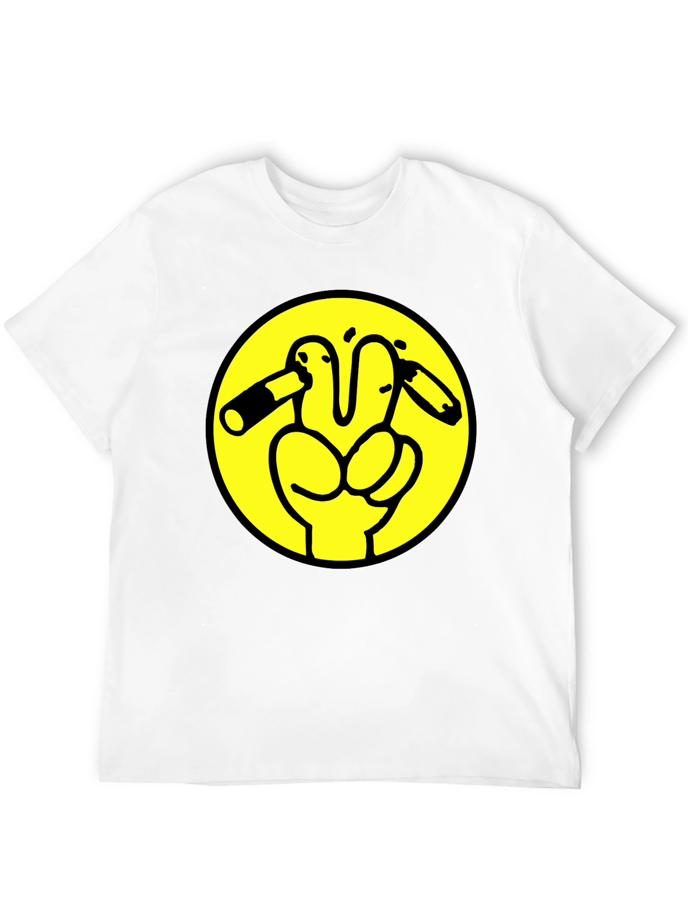 Peace Off T-Shirt Funny Humor Black Cotton Tee