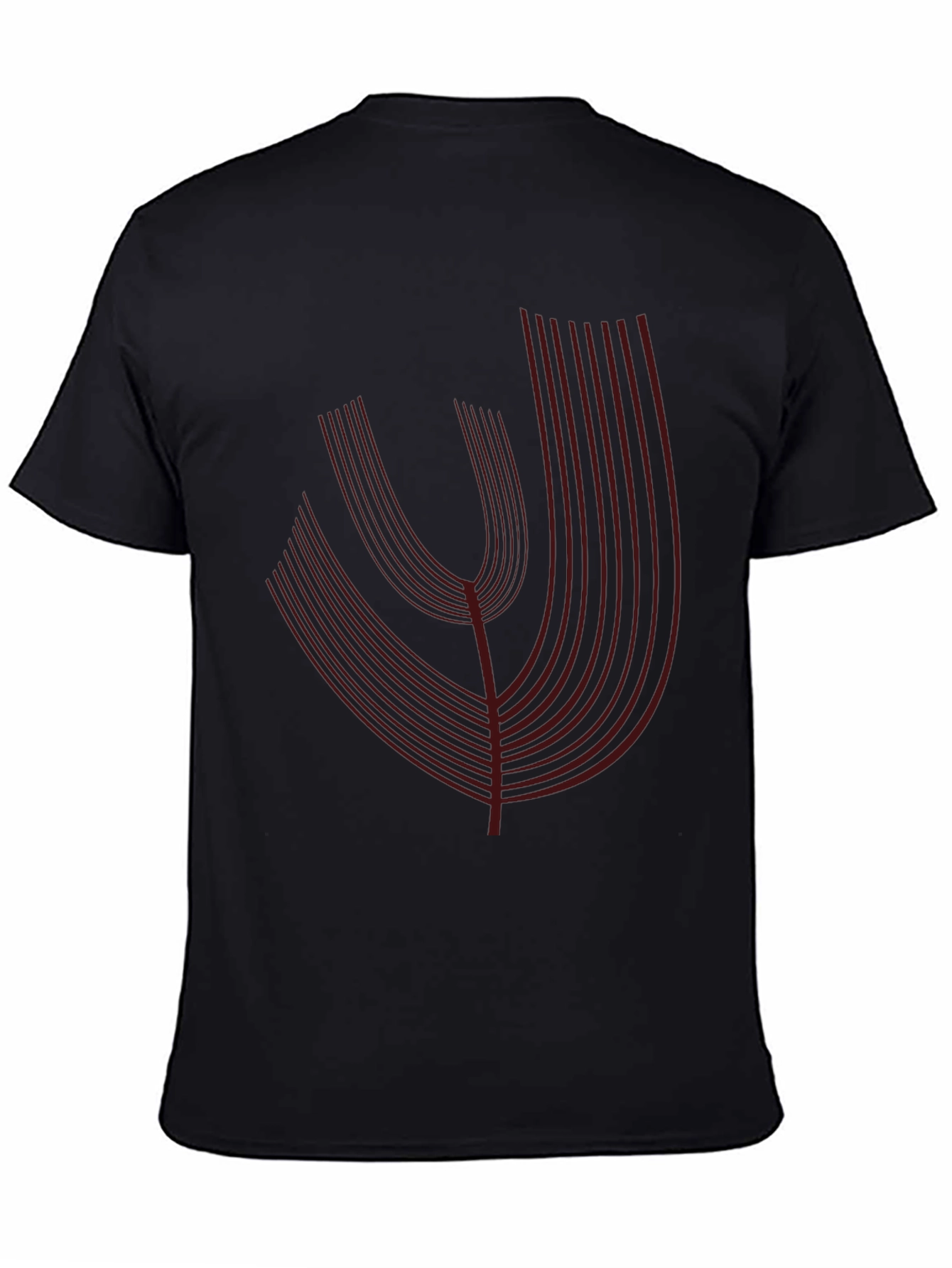 Modern Graphic Print Black T-Shirt