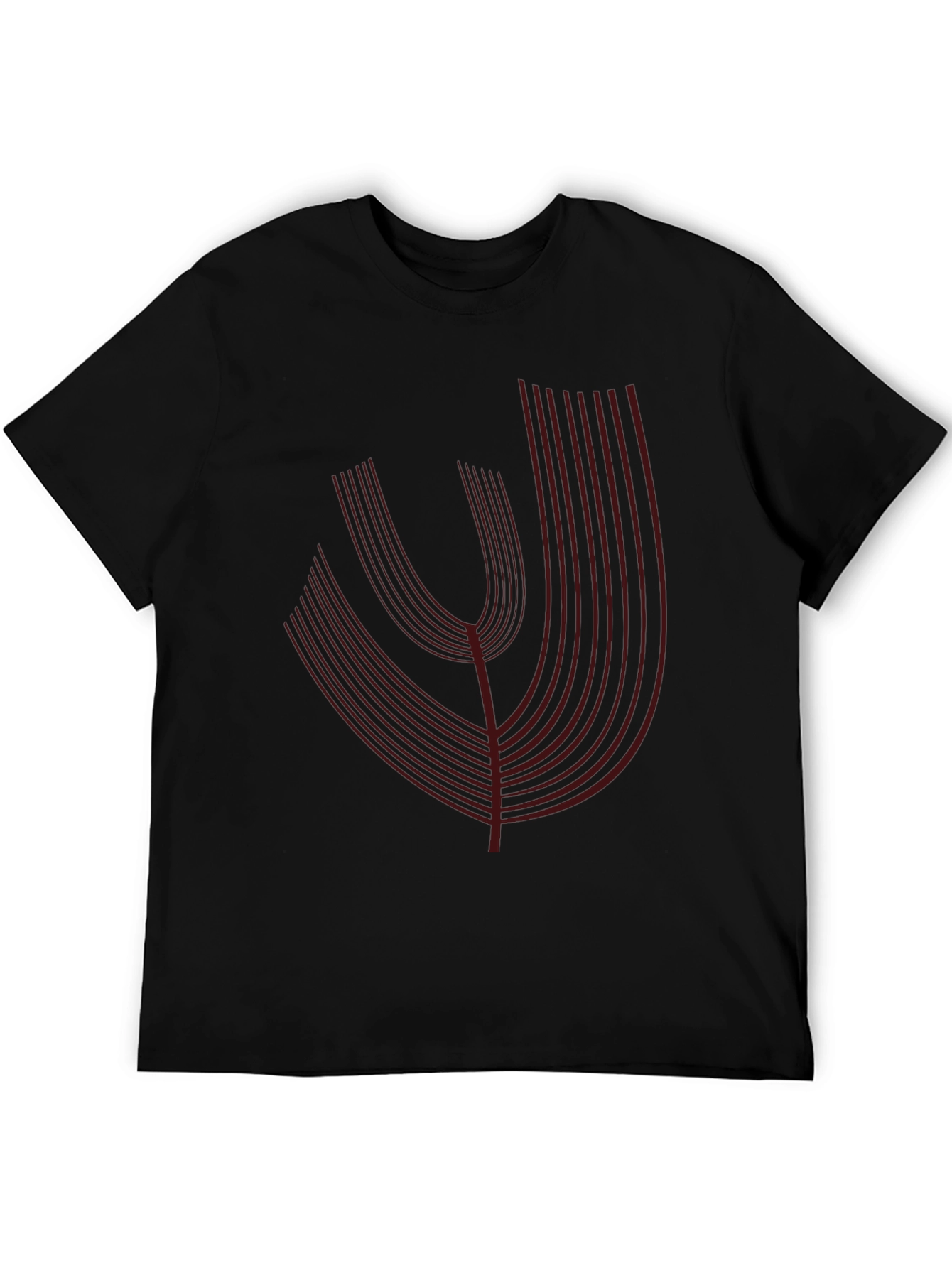 Modern Graphic Print Black T-Shirt