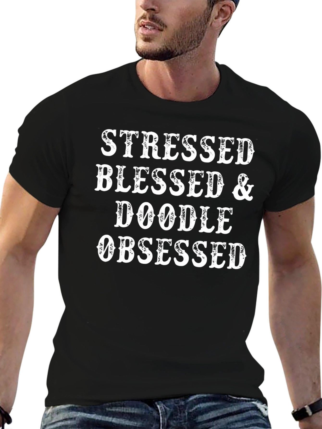 Stressed Blessed & Doodle Obsessed Graphic Tee