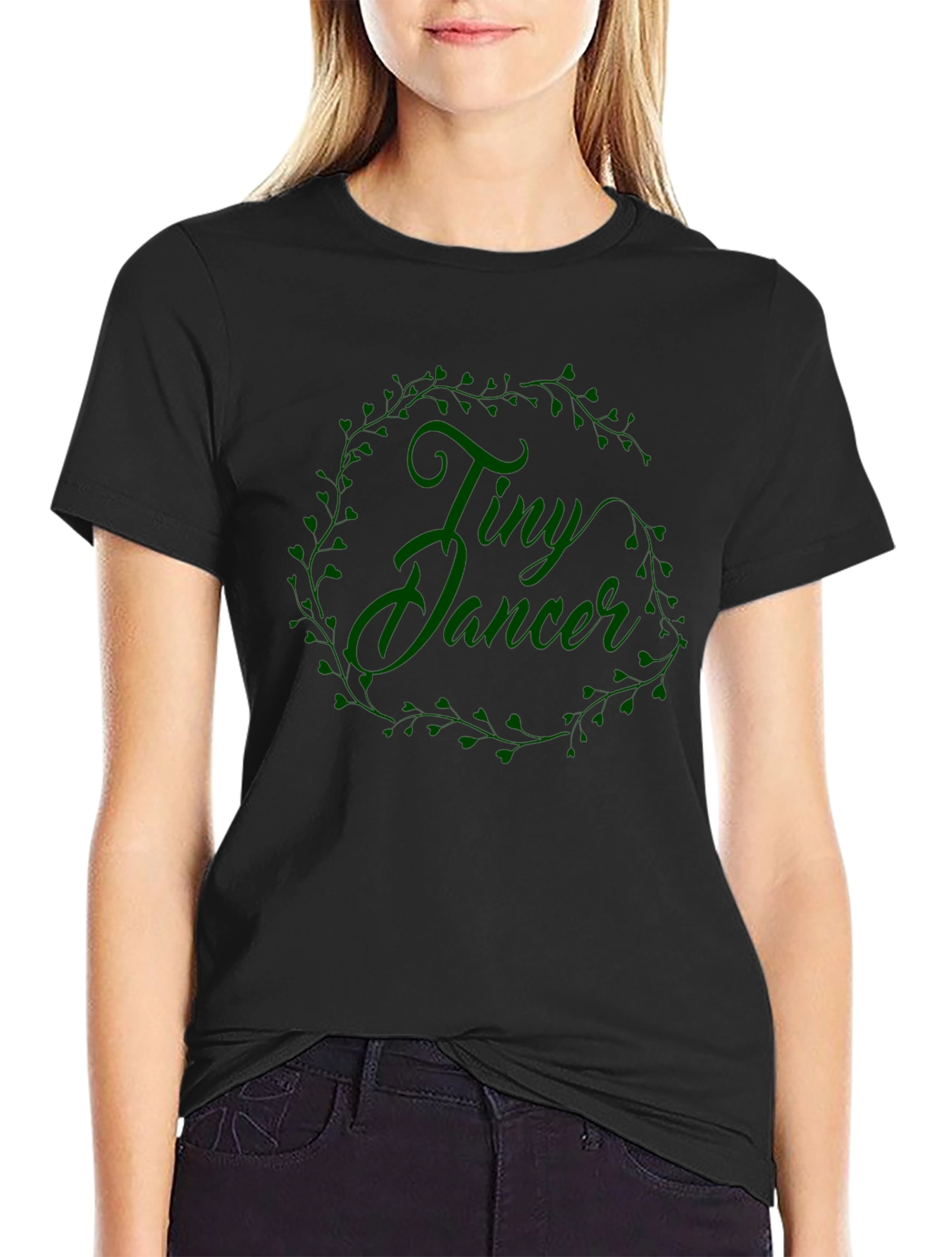 Tiny Dancer Graphic Tee - Black Casual T-Shirt