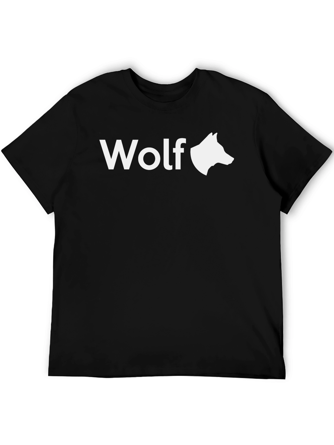 Wolf Graphic Tee - Black Cotton T-Shirt